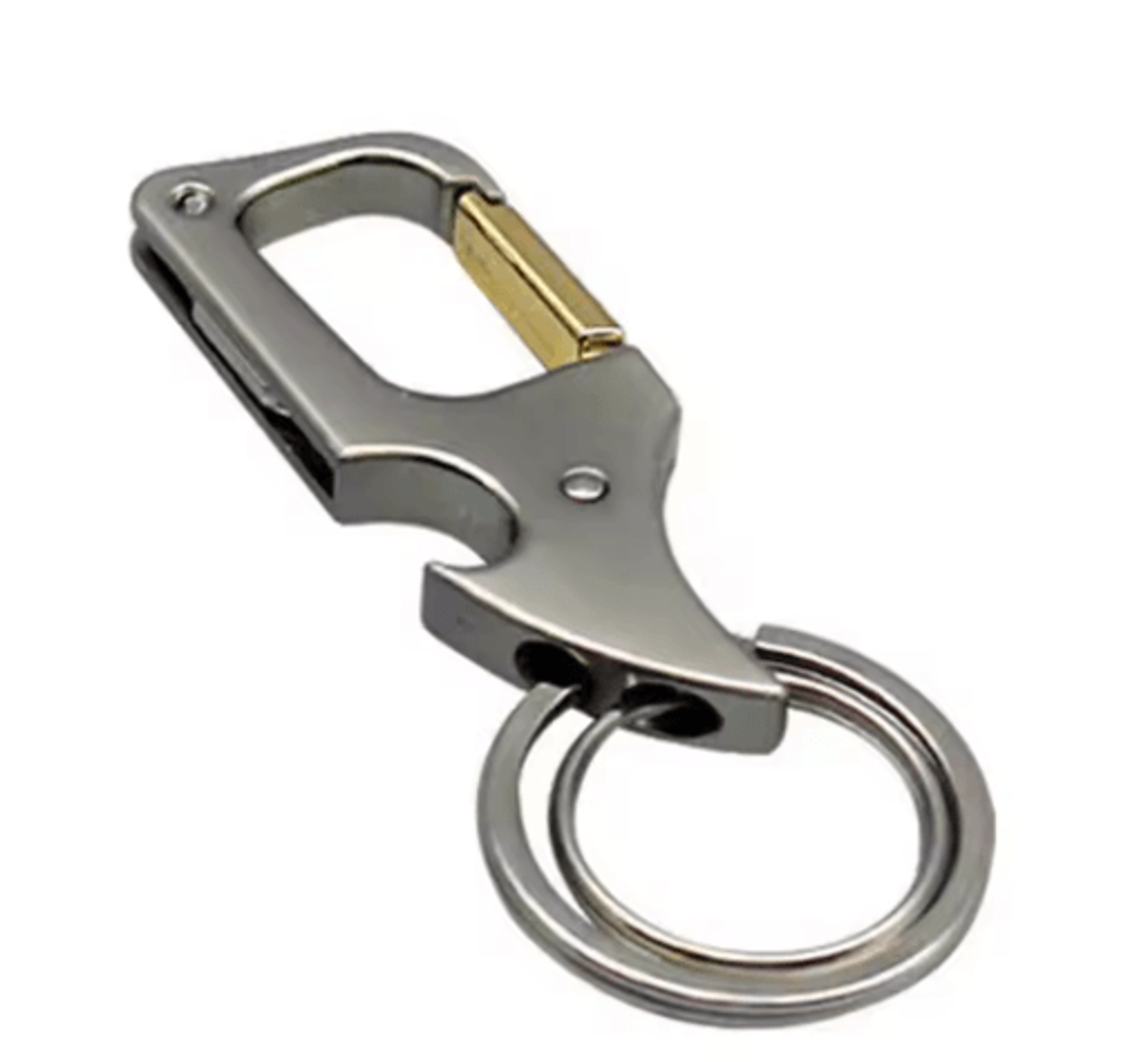 Portable Camping Can Opener 2in1 Stainless Steel Keychain Bottle And Jar Opener 2