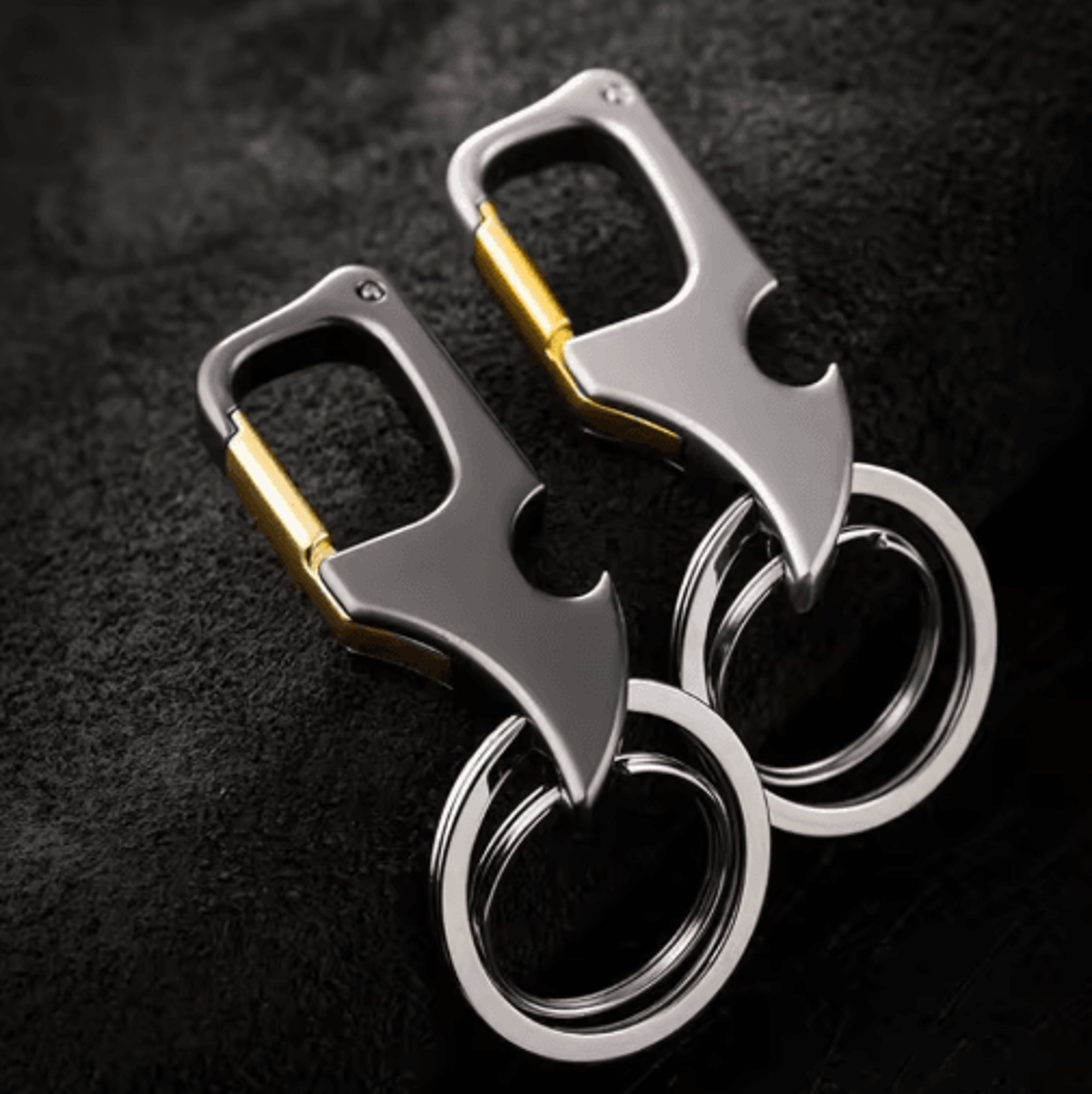 Portable Camping Can Opener 2in1 Stainless Steel Keychain Bottle And Jar Opener 4