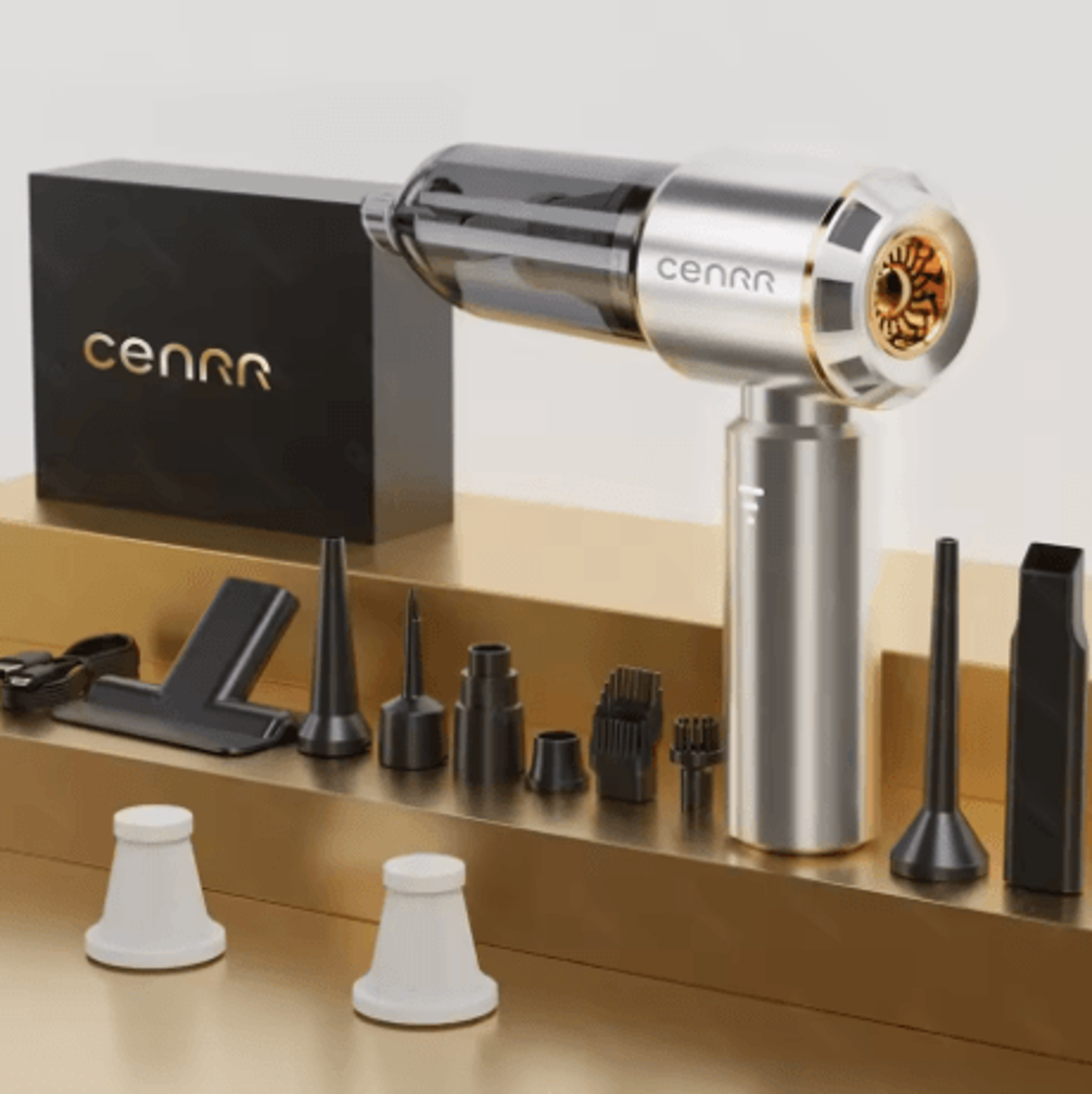 CENRR 360000PA Mini Car Vacuum Cleaner Cordless Powerful Wireless Handheld Cleaner 2