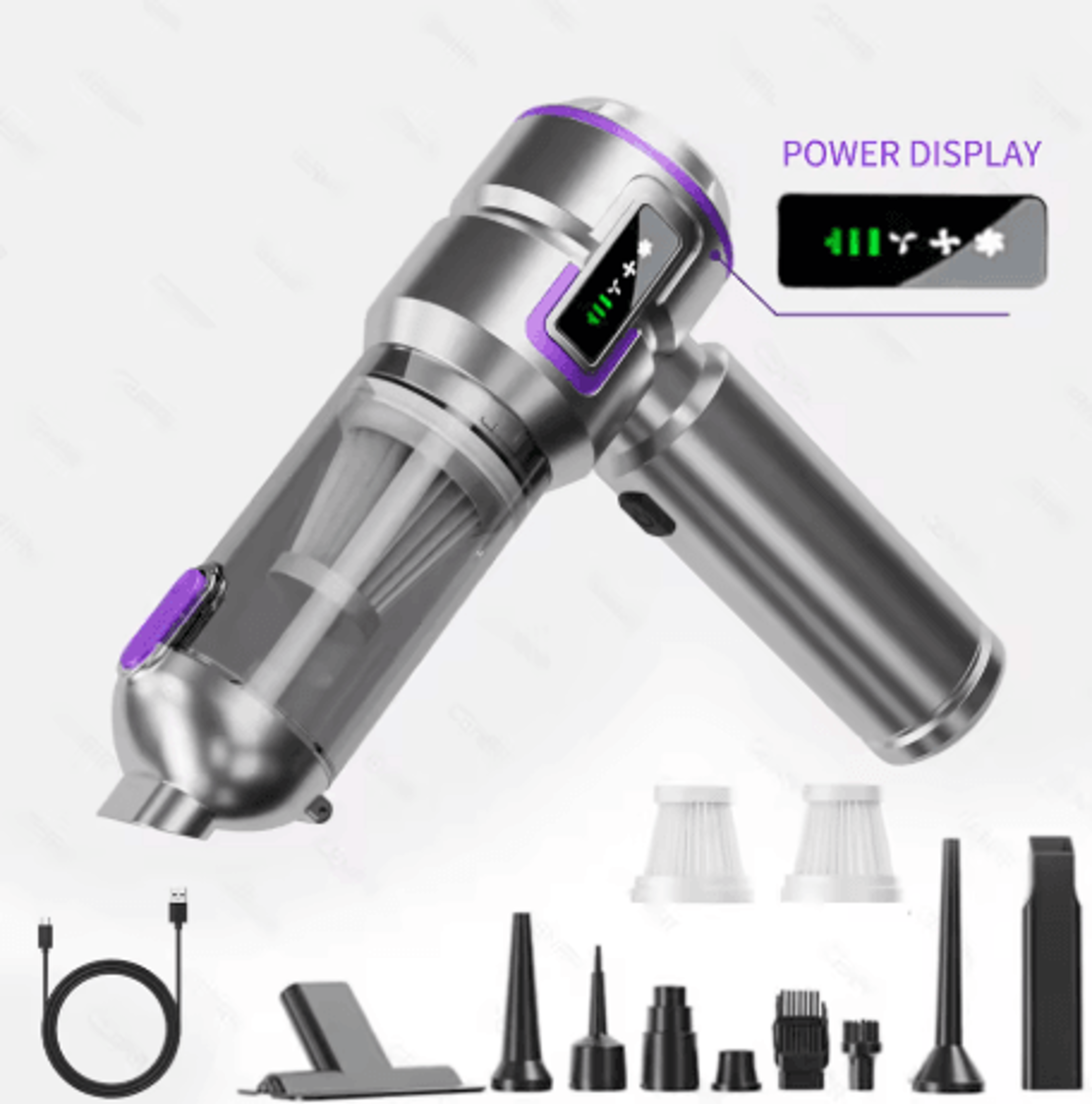 998000PA Car Vacuum Cleaner Portable Handheld Cordless Cleaner With Strong Suction 2