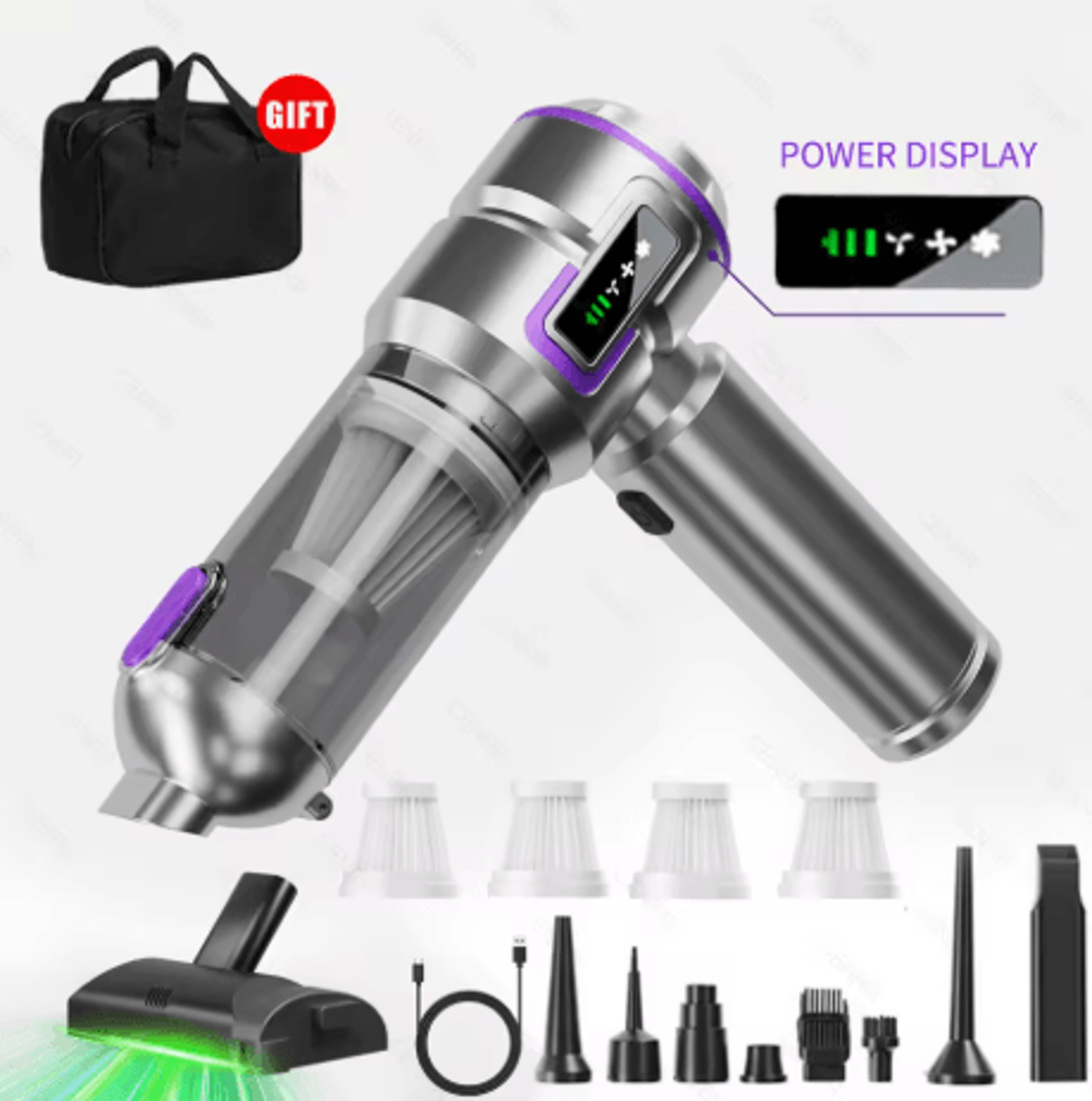 998000PA Car Vacuum Cleaner Portable Handheld Cordless Cleaner With Strong Suction 3