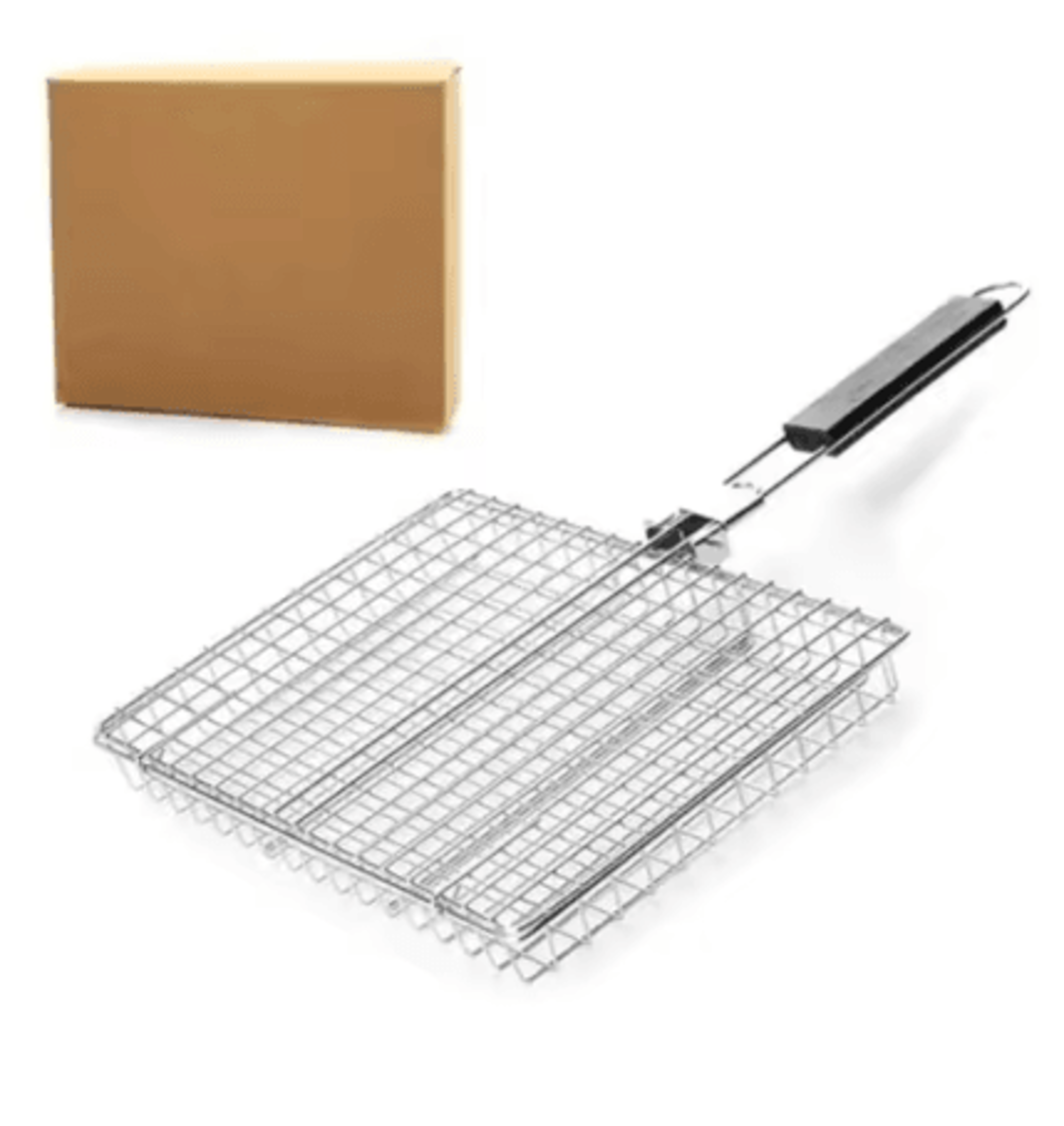 Stainless Steel Folding Barbecue Basket Large Portable Grill Basket With Handle For Outdoor BBQ 6