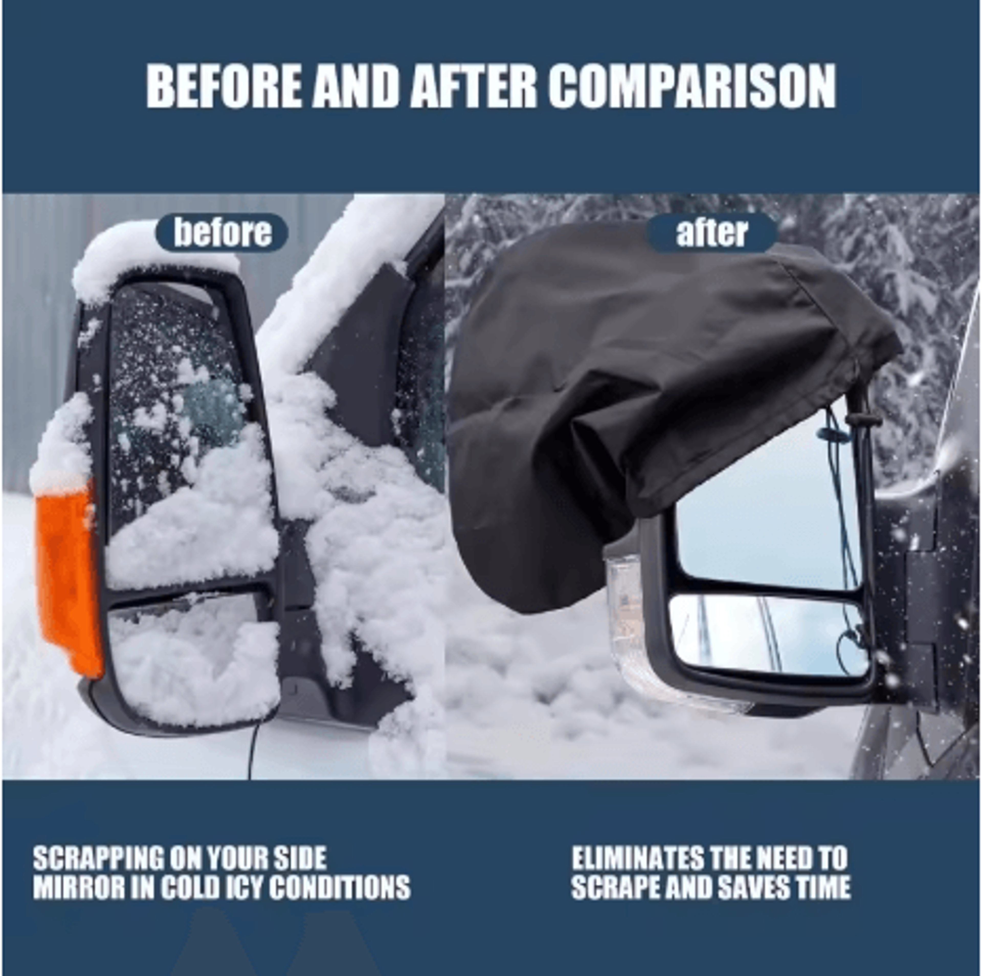Car Rearview Mirror Protective Cover Dustproof  Waterproof Side Mirror Back Cover 2