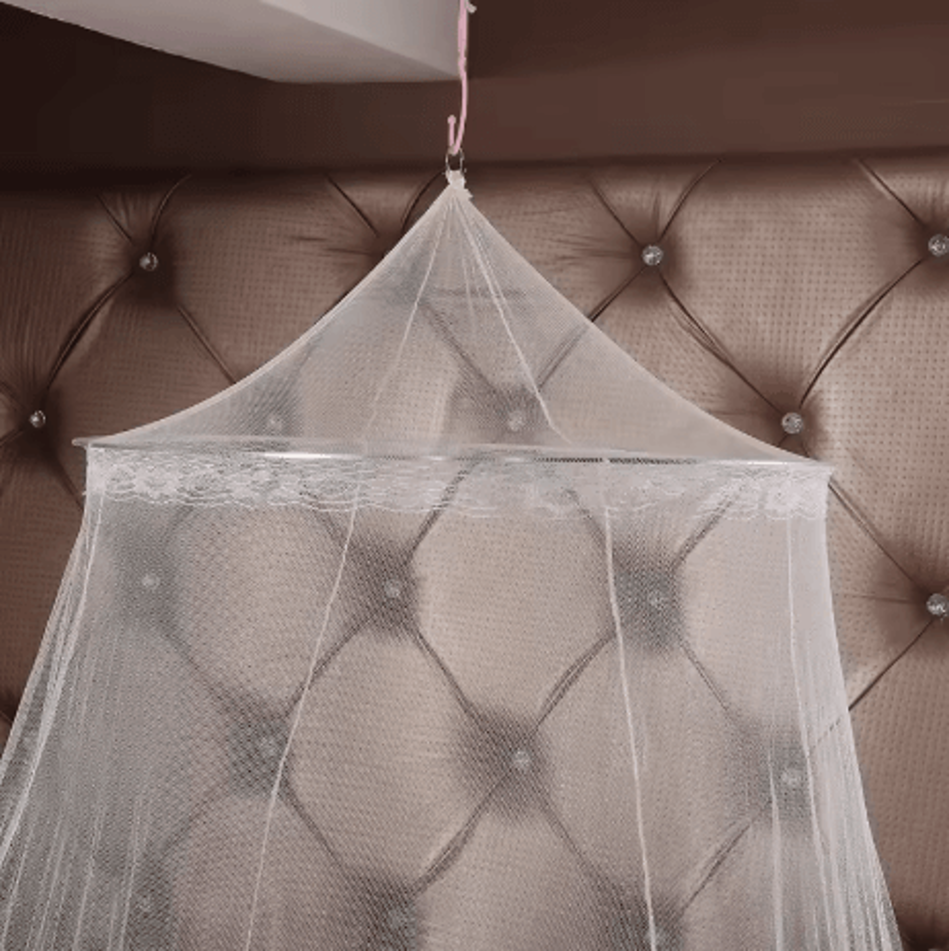Hanging Dome Mosquito Net For Double Bed Ceiling Mounted Anti Fly Sleep Net 2