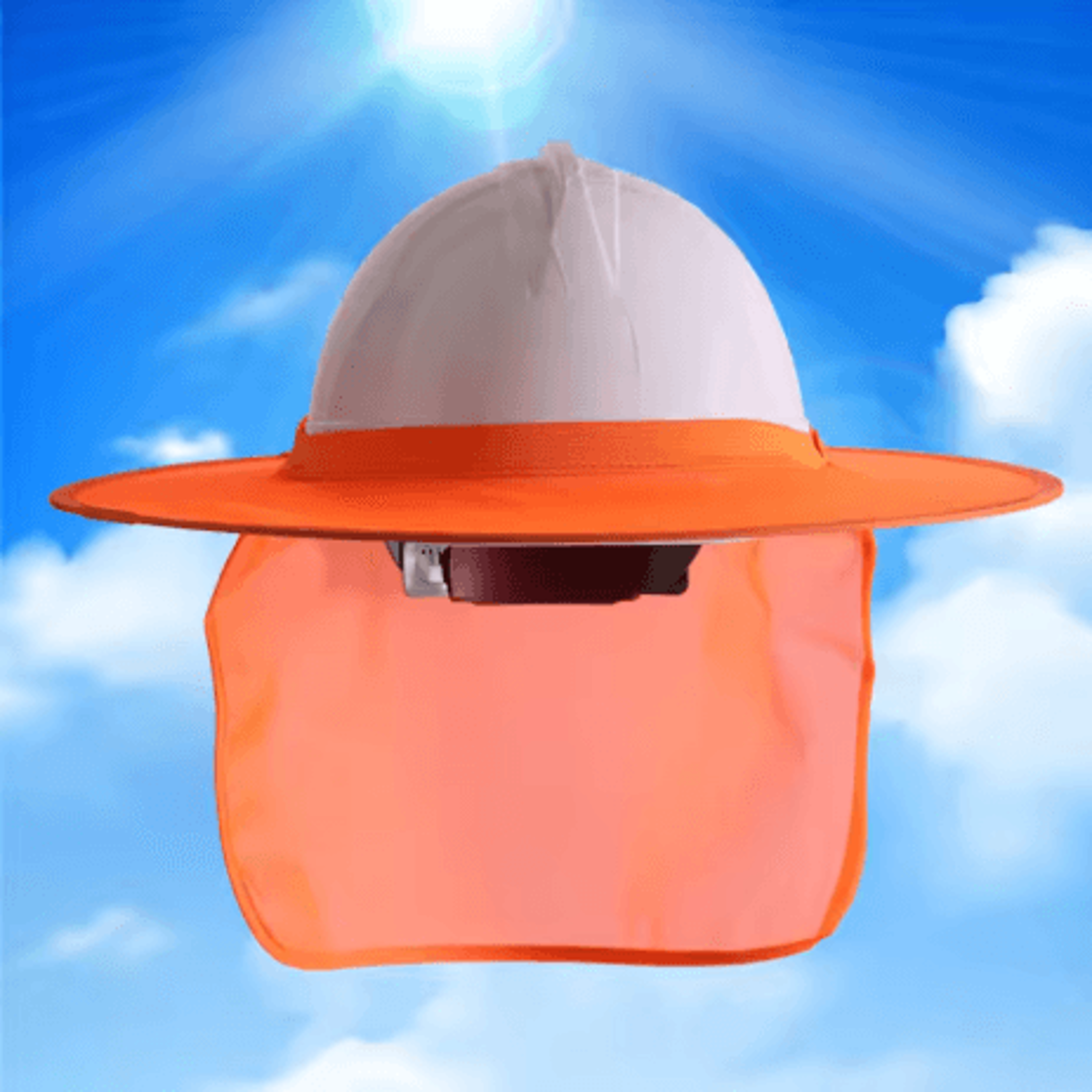 High Visibility Safety Helmet Sun Visor Reflective Outdoor Head And Neck Protector 1