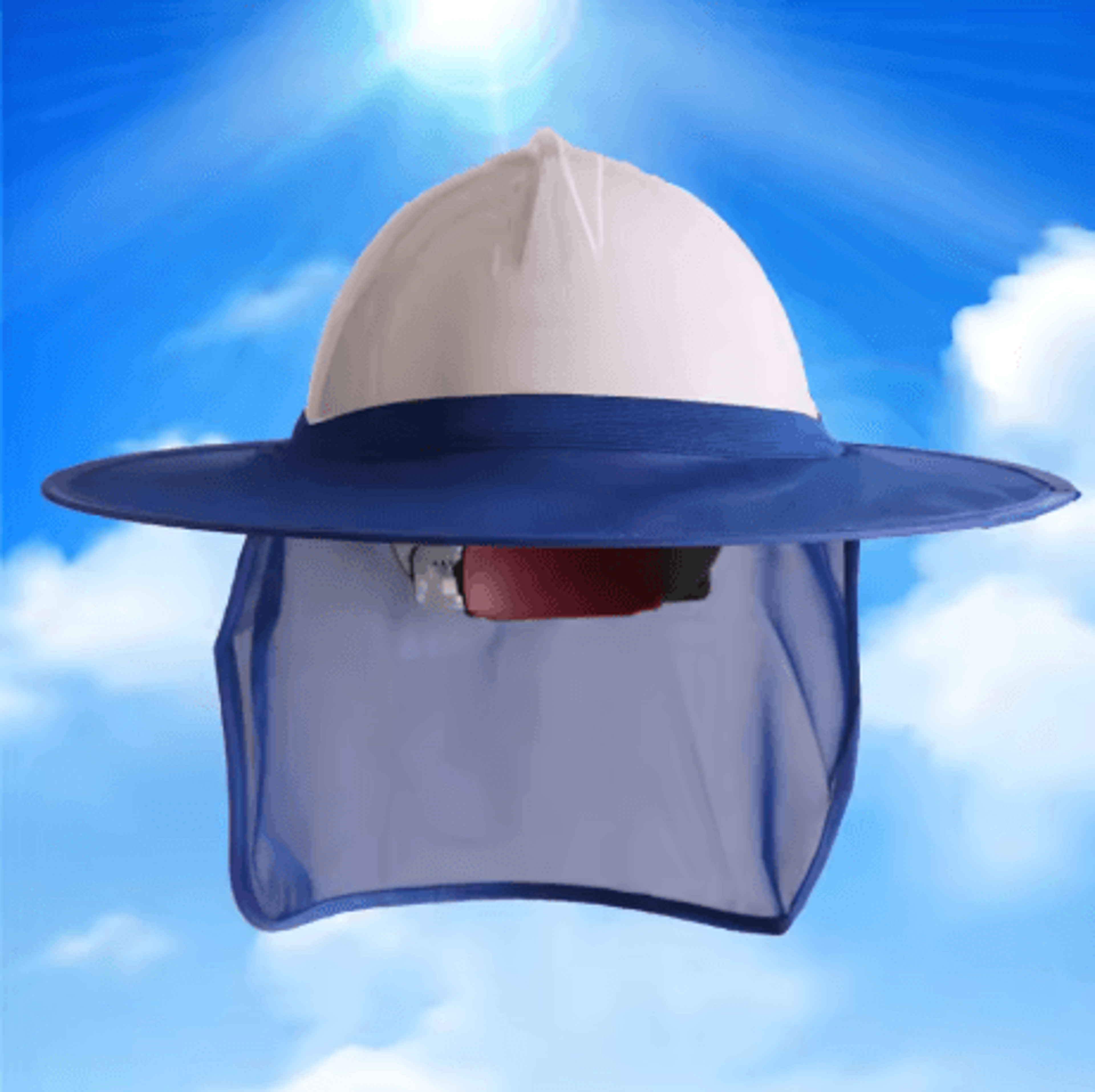 High Visibility Safety Helmet Sun Visor Reflective Outdoor Head And Neck Protector 2