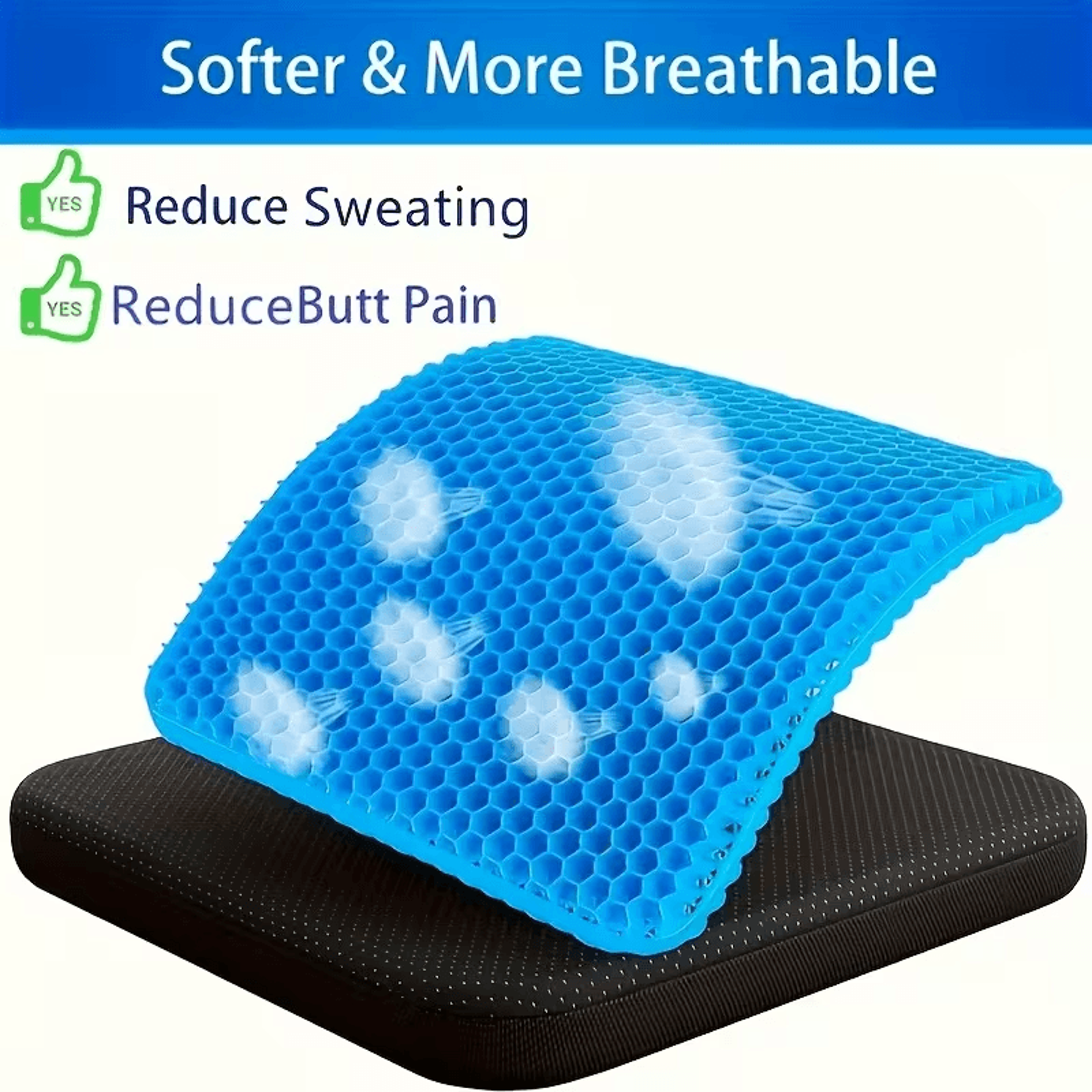 Ergonomic seat cushion for office chair
