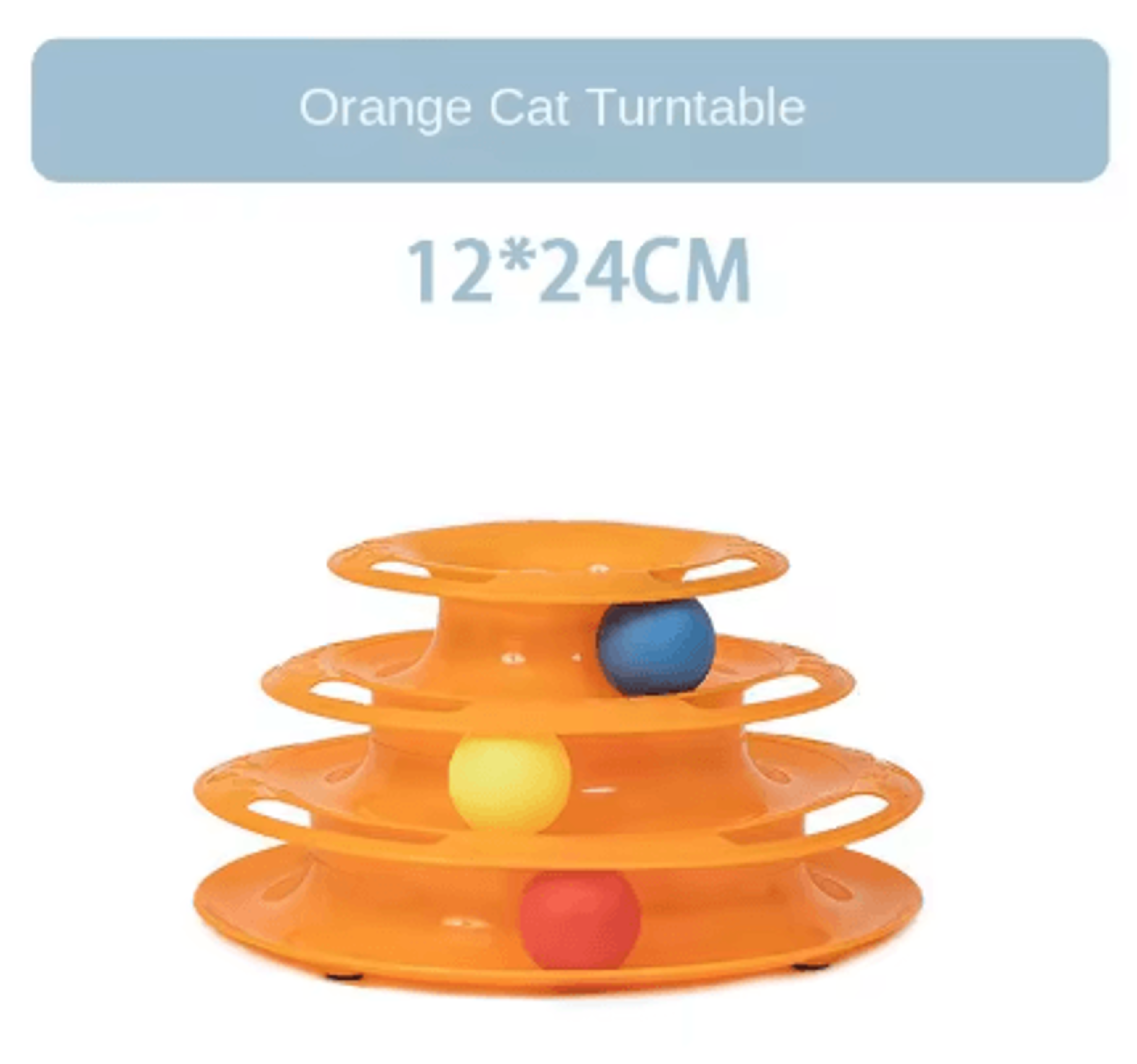 Four Layer Turntable Cat Toy Interactive Intelligence Training Track Tower With Rotating Balls 1
