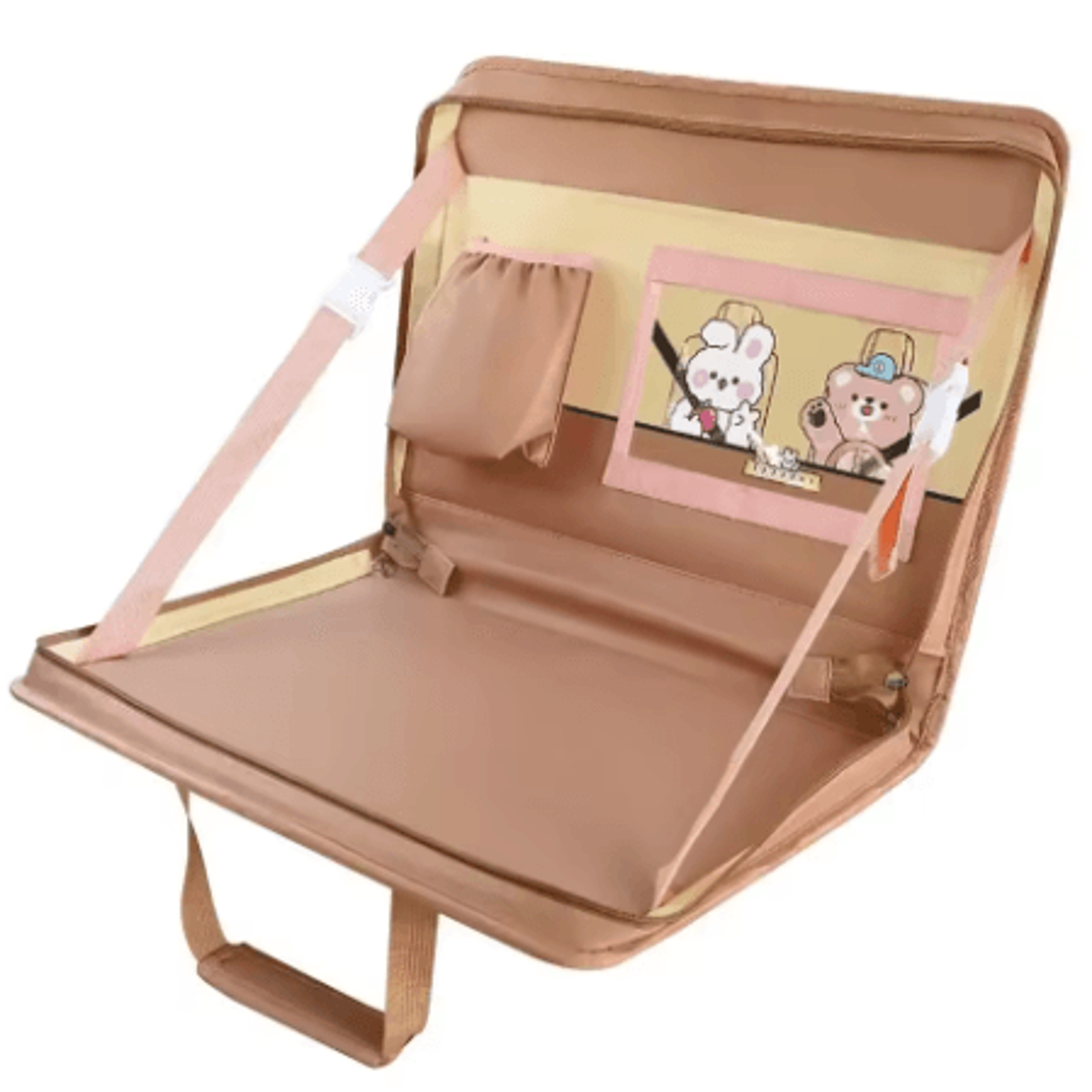 Folding Car Steering Wheel Tray Multi Functional In Car Table And Storage For Front And Back Seat 1
