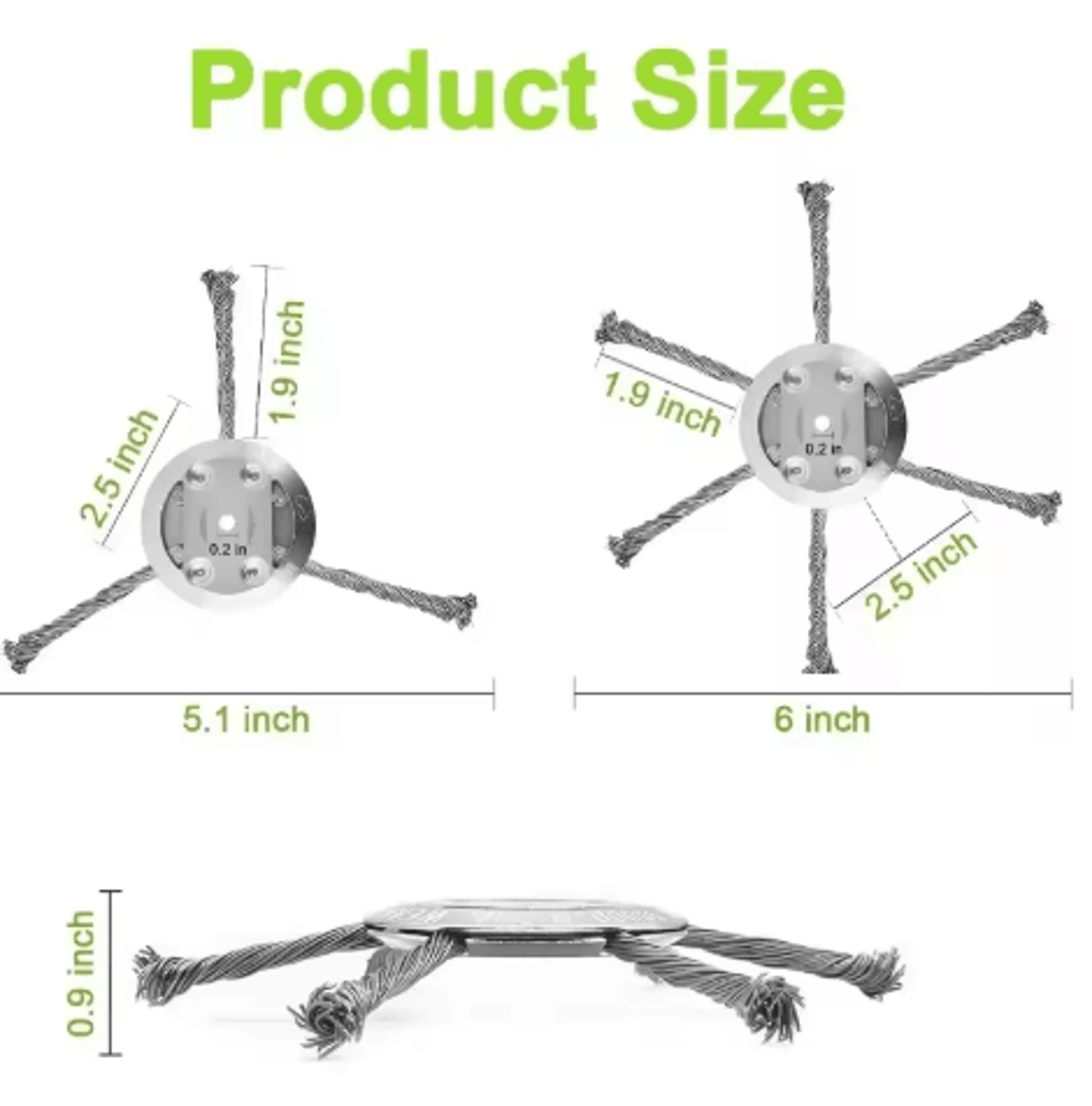 6 Inch Wire Brush Cutter Trimming Head 3 6 Blade Rotary Weeder Replacement For Cordless Trimmers 5