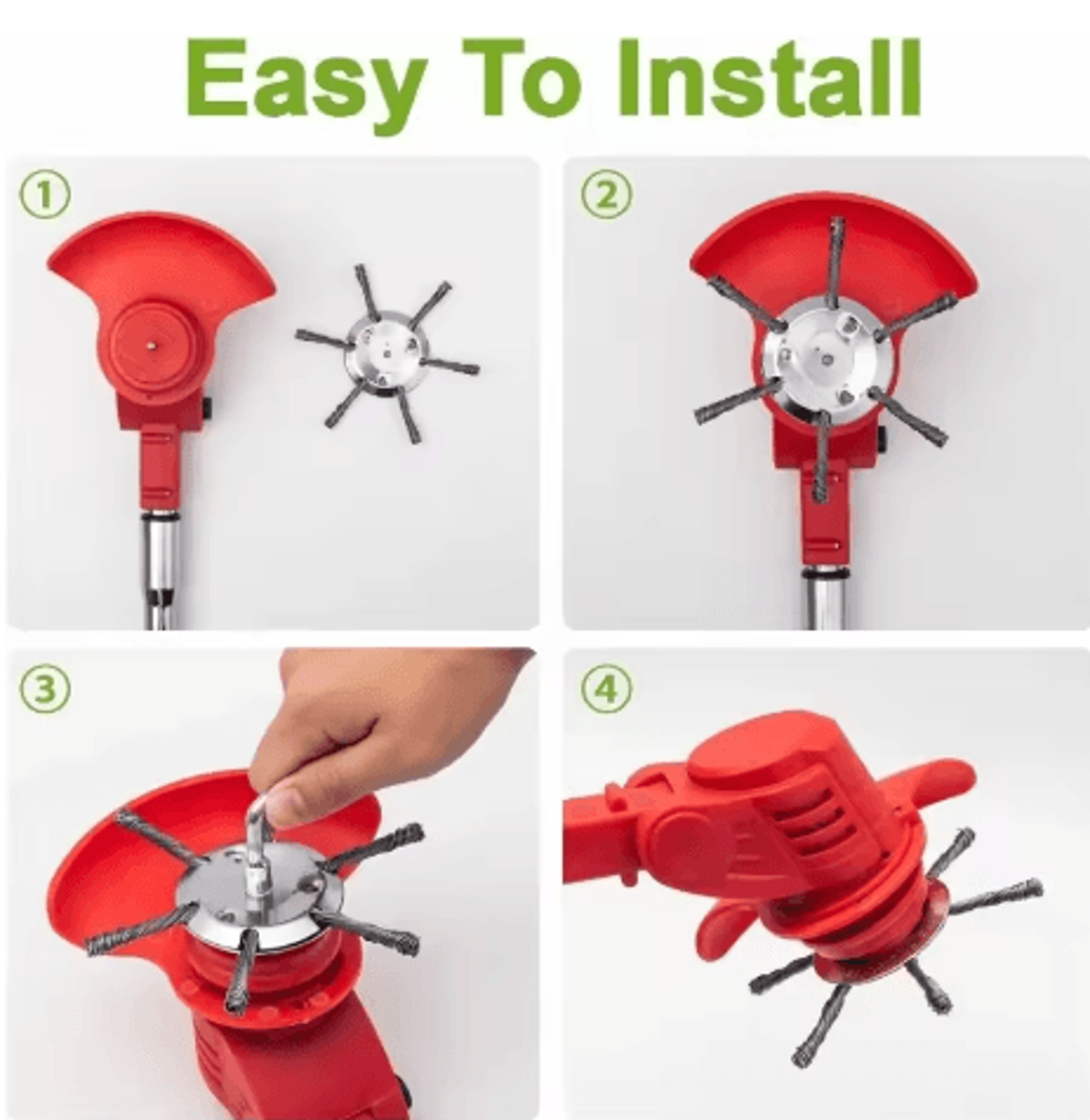 6 Inch Wire Brush Cutter Trimming Head 3 6 Blade Rotary Weeder Replacement For Cordless Trimmers 7