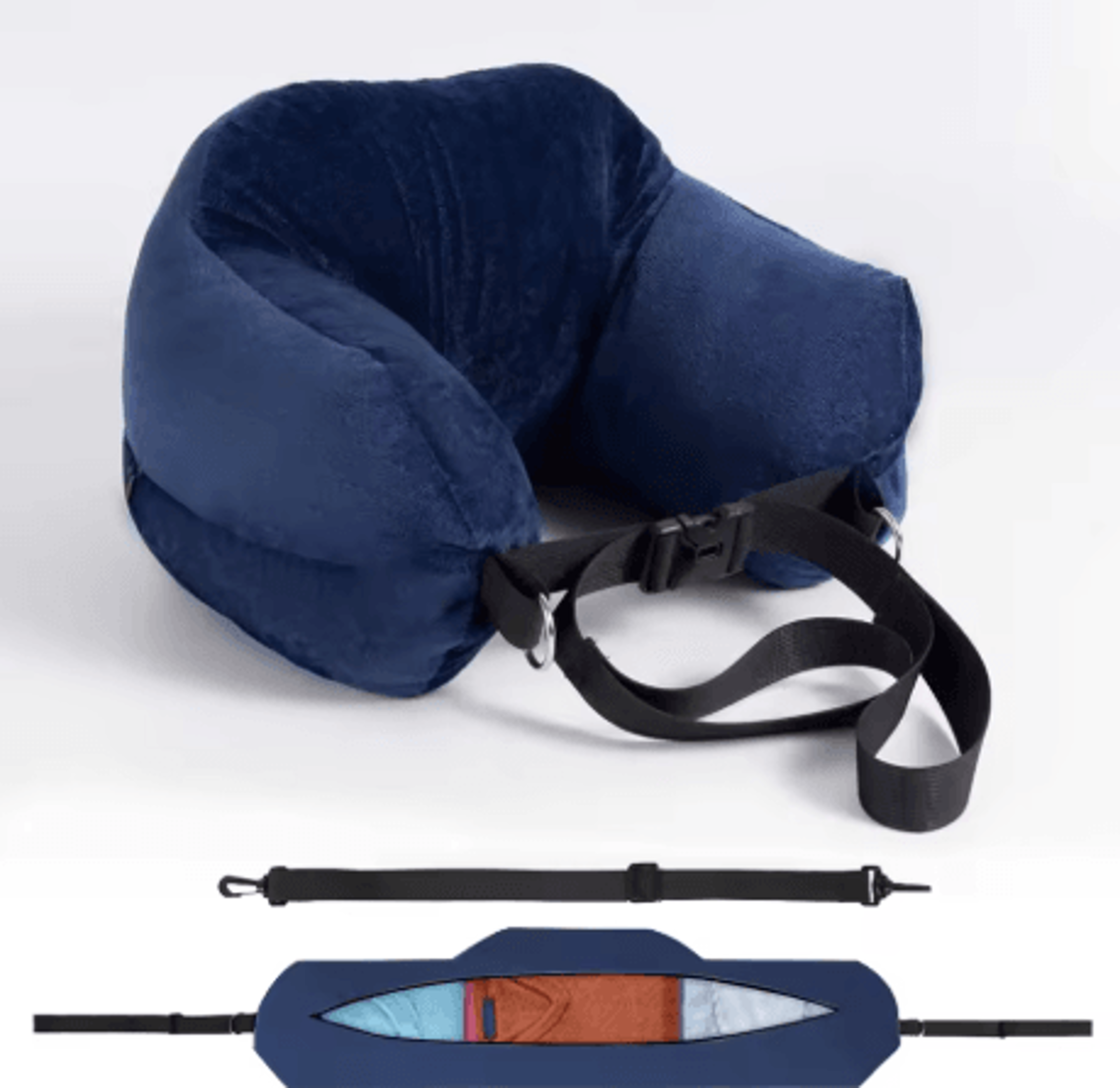 Adjustable U Shaped Travel Neck Pillow Washable Fillable Comfort Pillow For Airplane And Travel 6