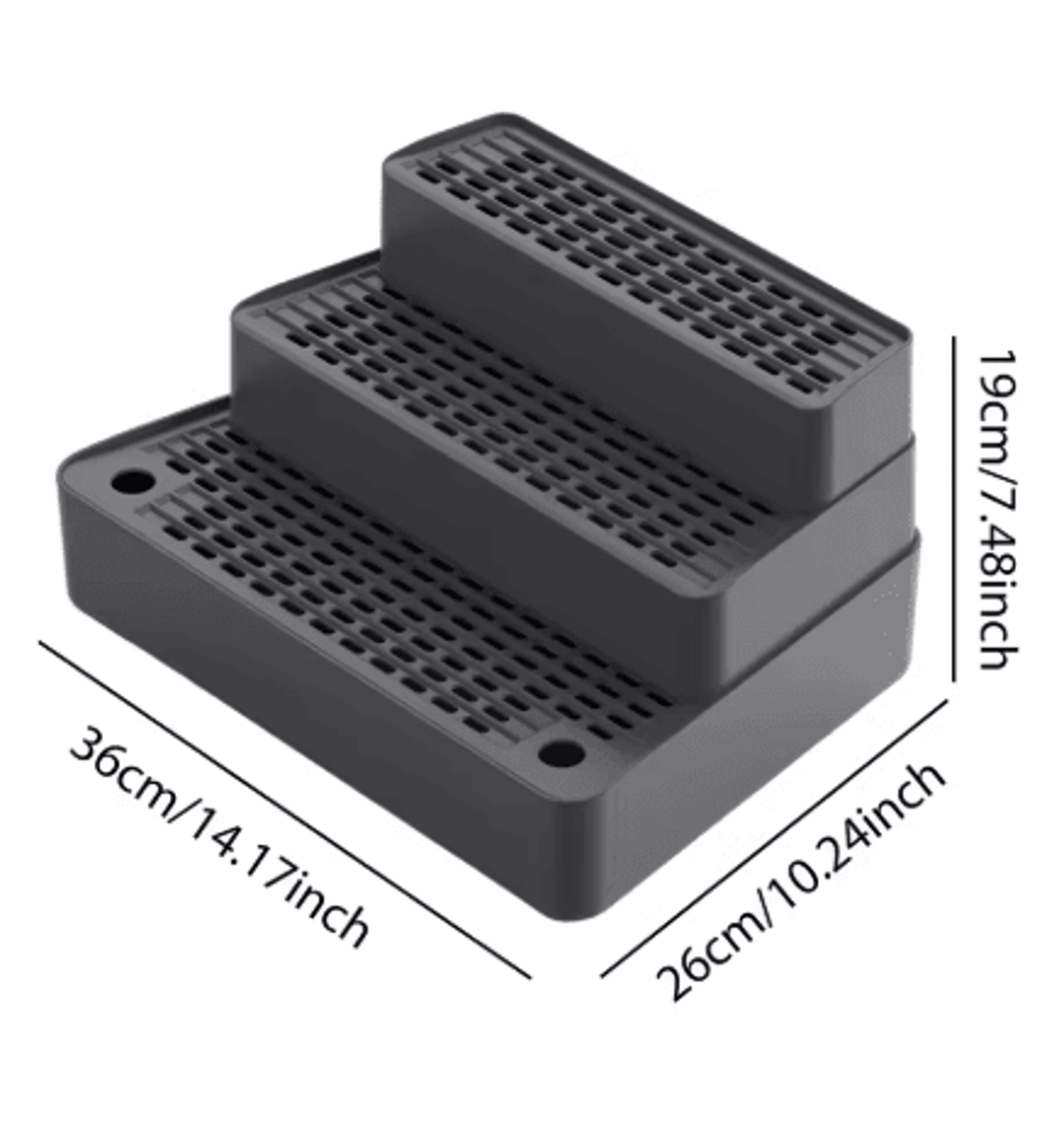 3 Step Cat Litter Box Ramp Non Slip Feet Filter Footboard For Automatic Cat Toilets 6