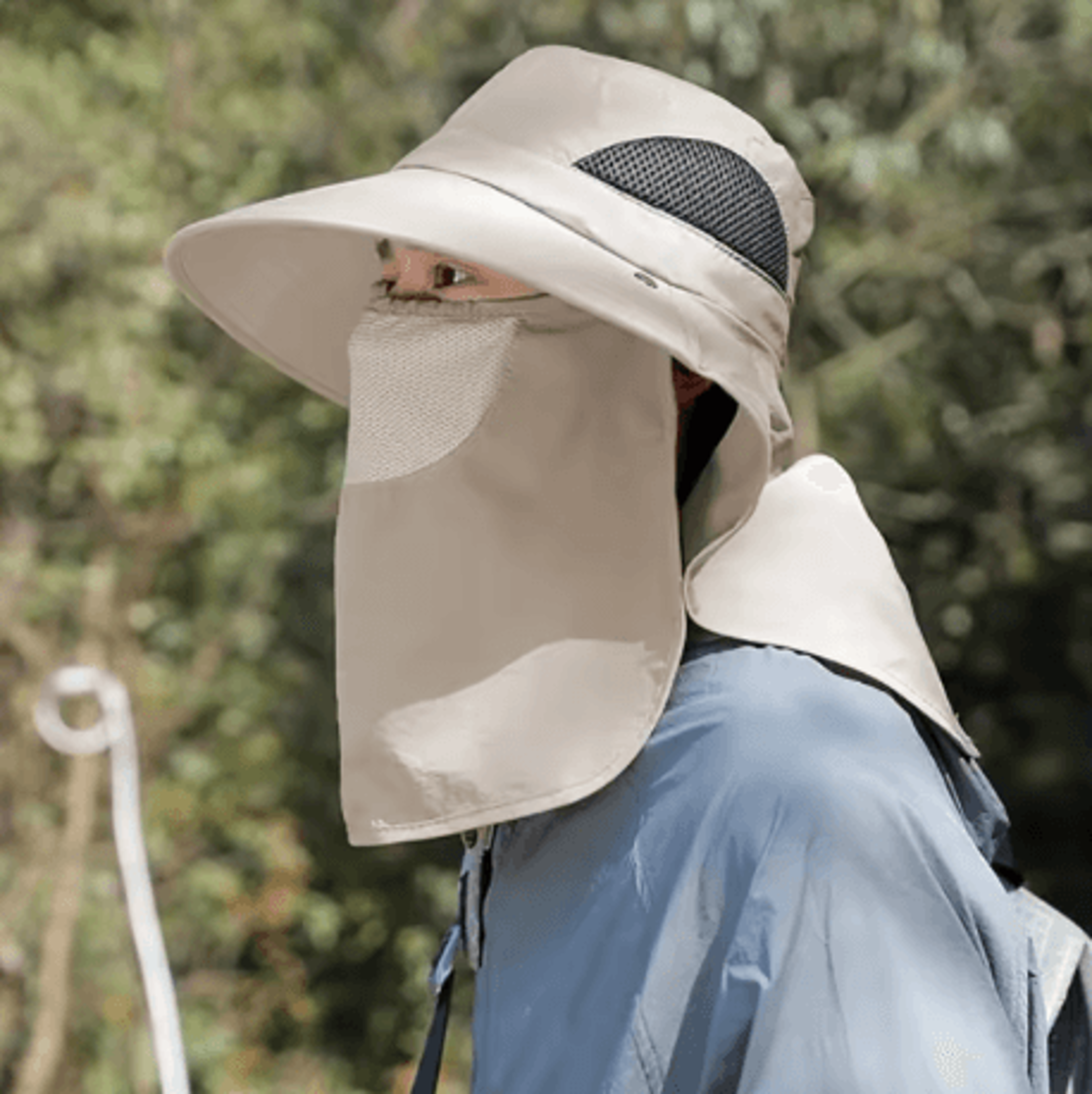 Summer UV Protection Sun Hat Outdoor Fishing And Hiking Bucket Hat With Neck Flap Unisex 8