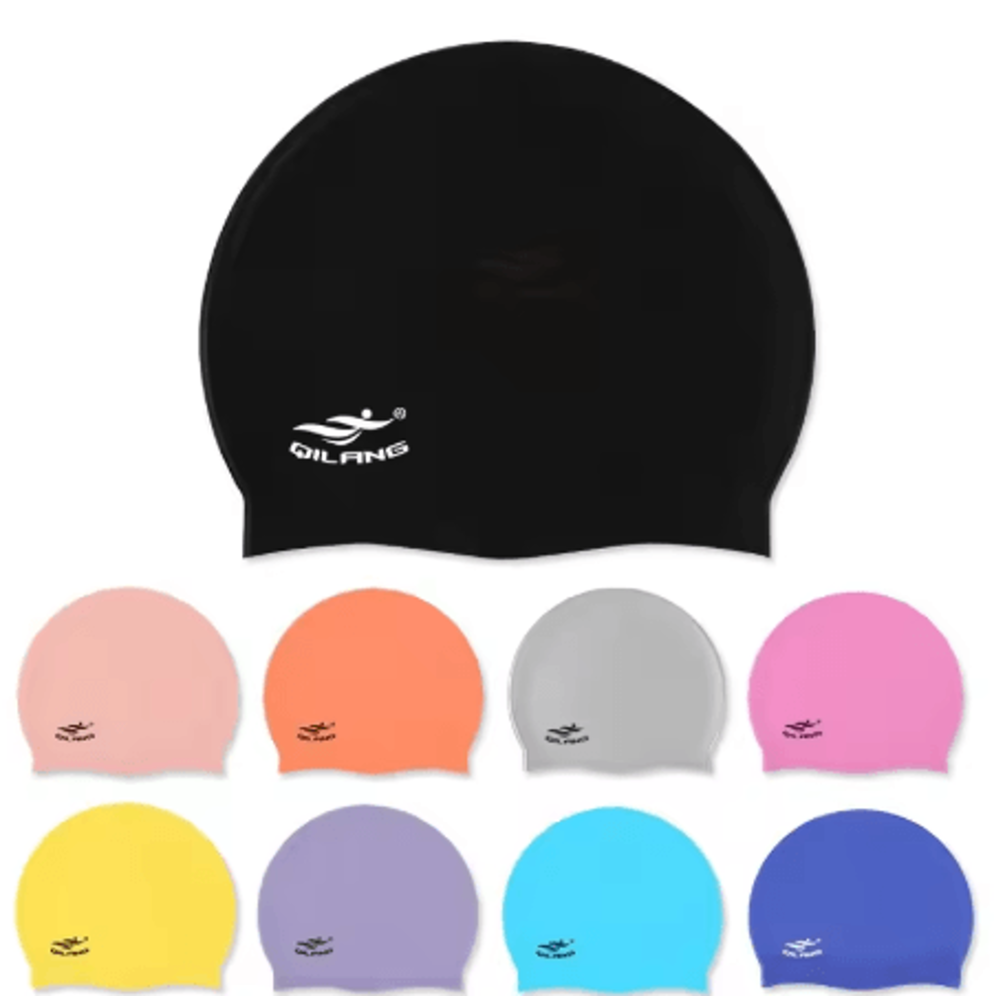 Waterproof Silicone Swimming Cap With Ear Protection No Leak Design For Children And Adults 0
