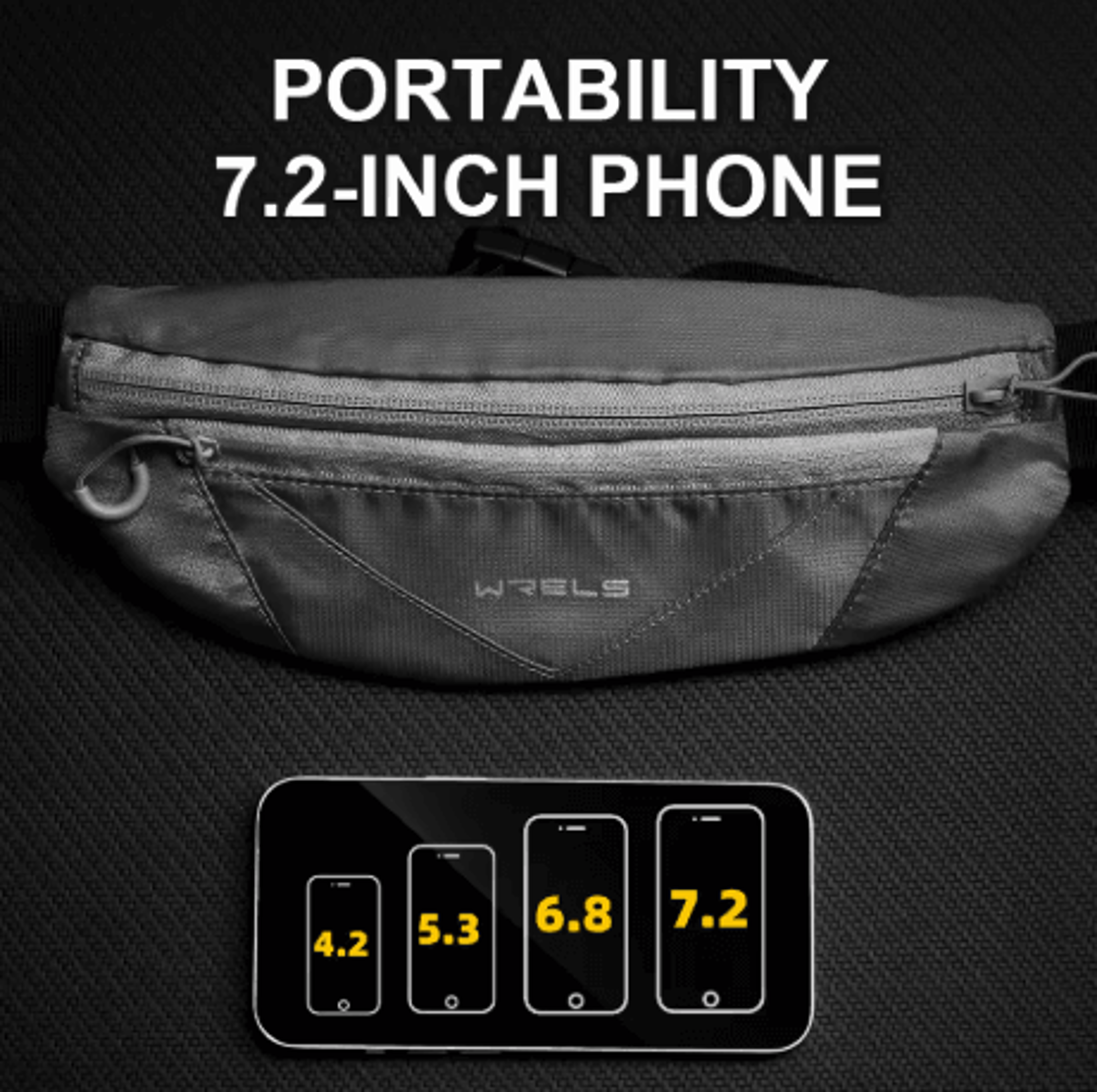 WRELS Running Sports Belt Waterproof Waist Pack With Pockets For Marathon Jogging And Cycling Unise 6