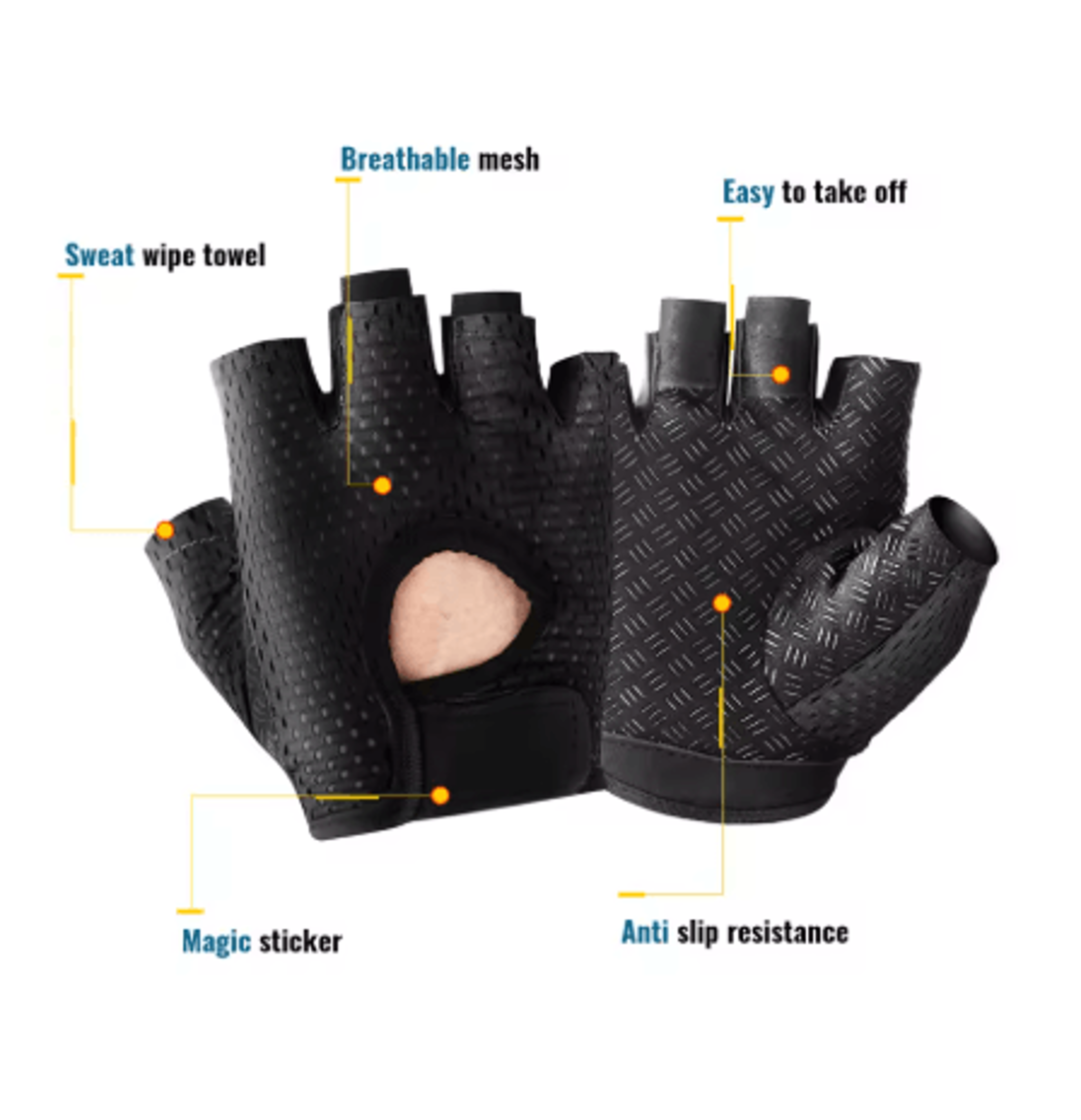 Womens Gym Fitness Gloves Breathable Half Finger Anti Slip Gloves For Cycling Weight Lifting And Yo 5