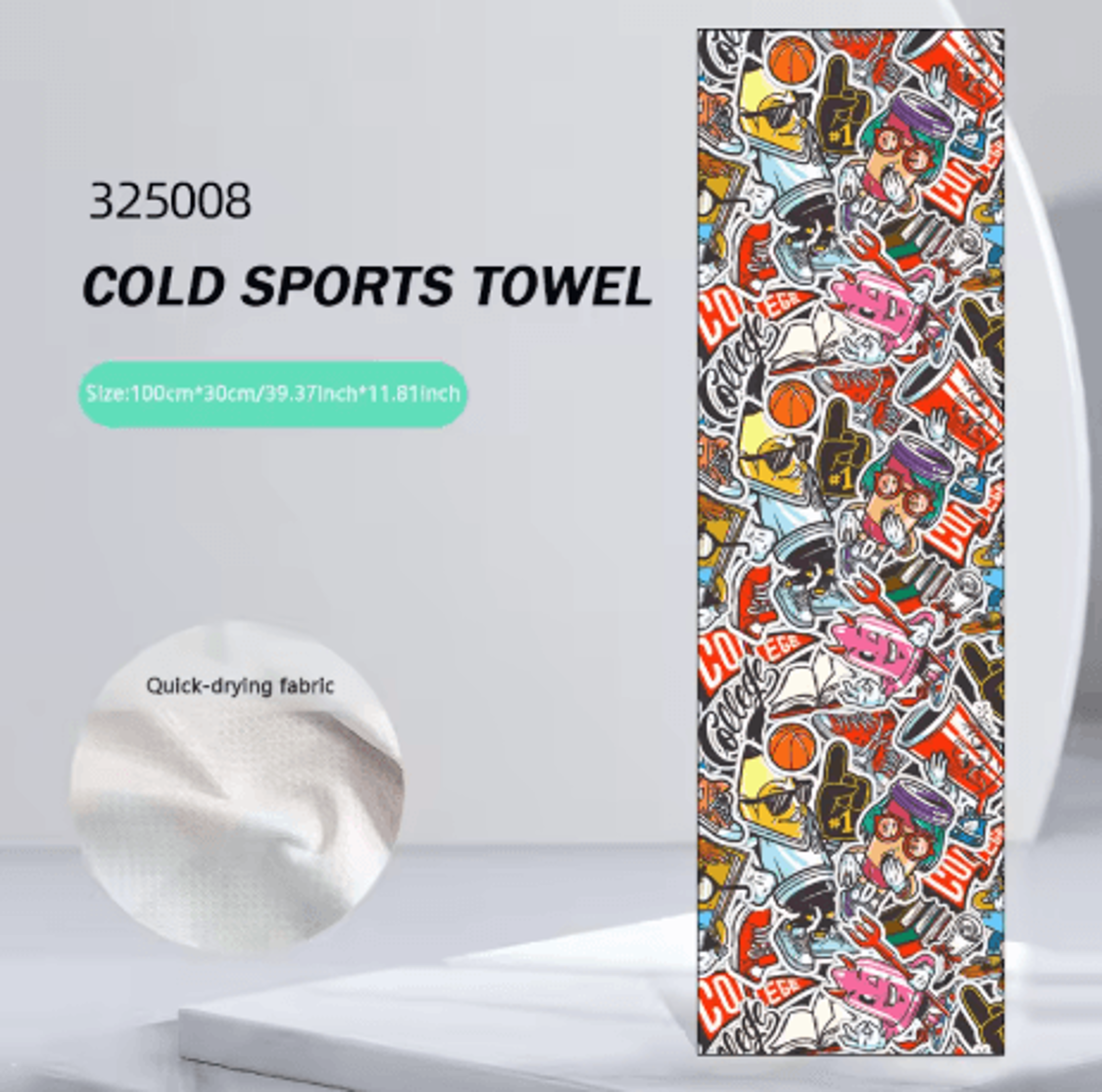 Quick Dry Cooling Sports Towel Breathable Cold Feeling Microfiber Towel For Gym Running And Yoga 2