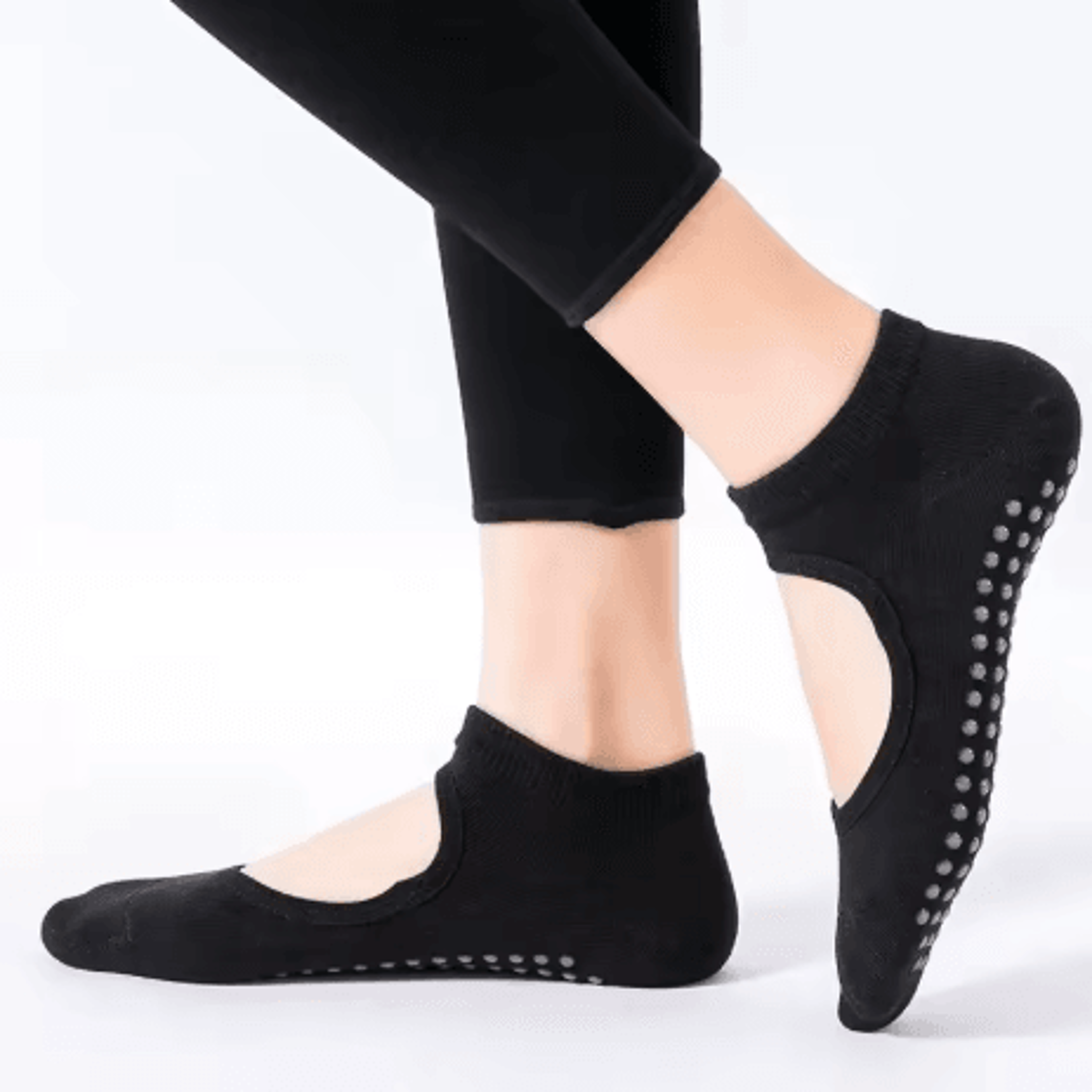 Womens Anti Slip Yoga Socks Breathable Backless Pilates And Ballet Ankle Socks For Fitness 6