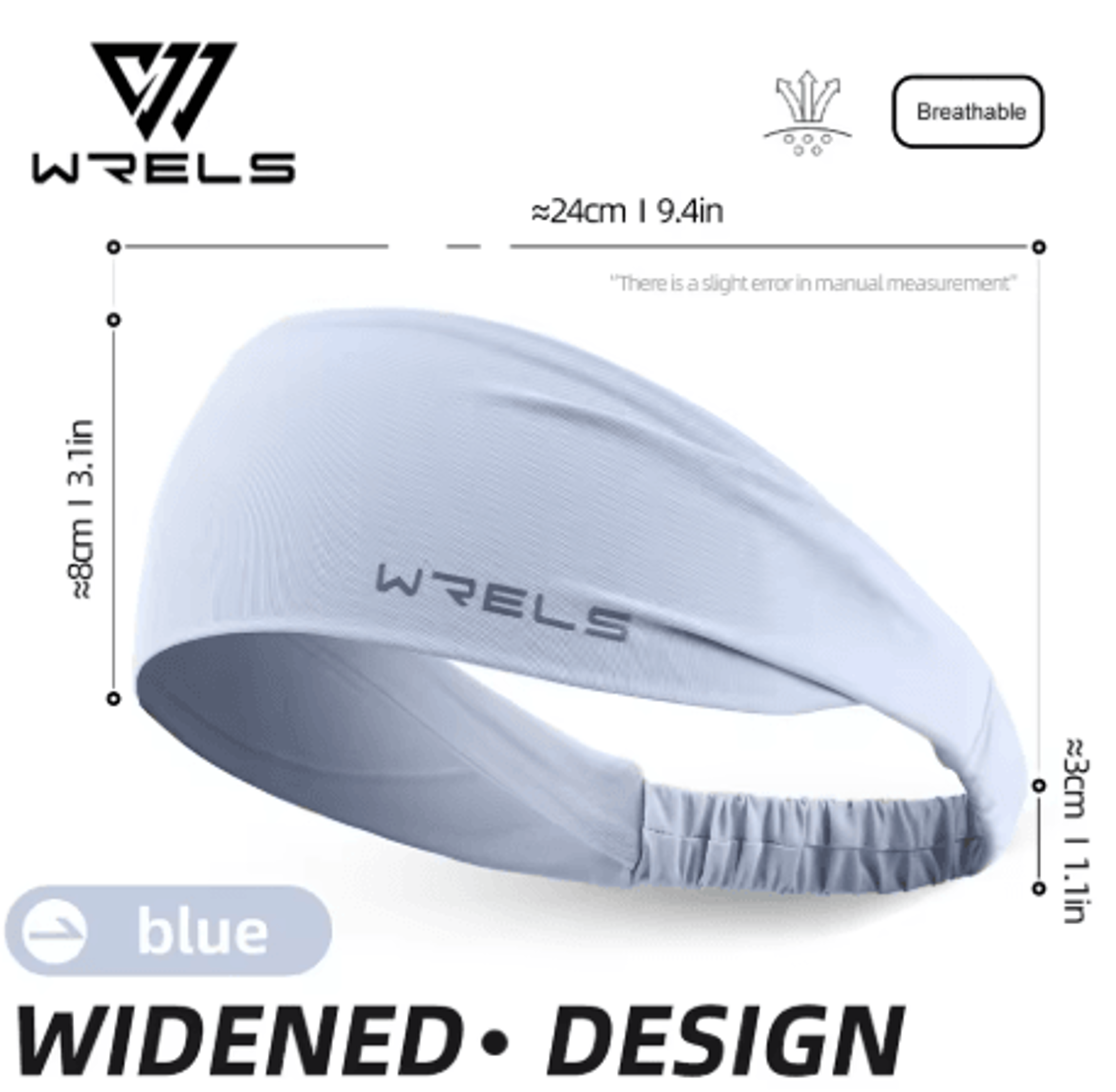 WRELS Sports Headband Elastic Sweat Absorbing Running And Fitness Head Band Unisex 1