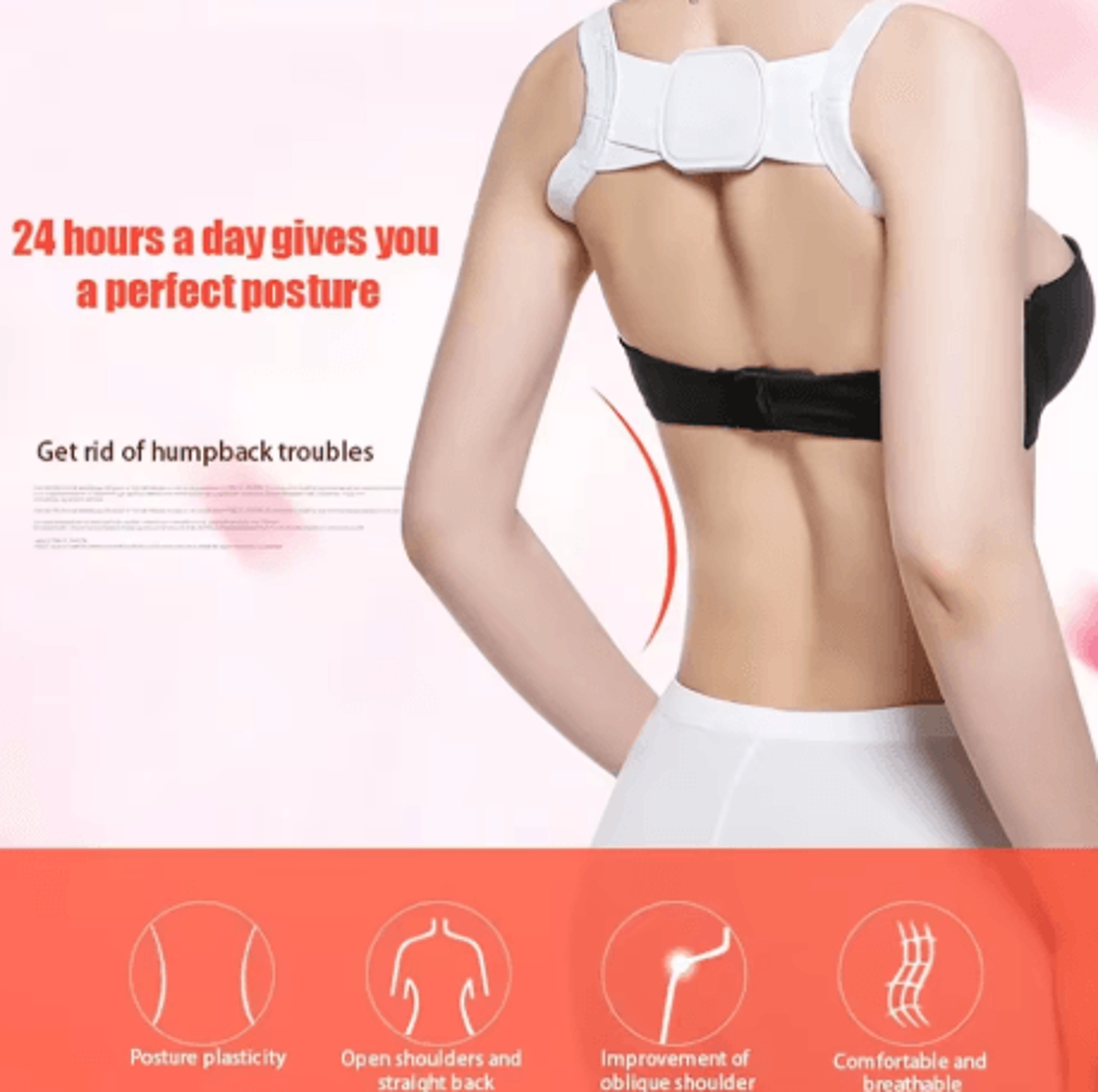 Invisible Adjustable Posture Corrector Camelback Rectifying Back Support For Men And Women 5