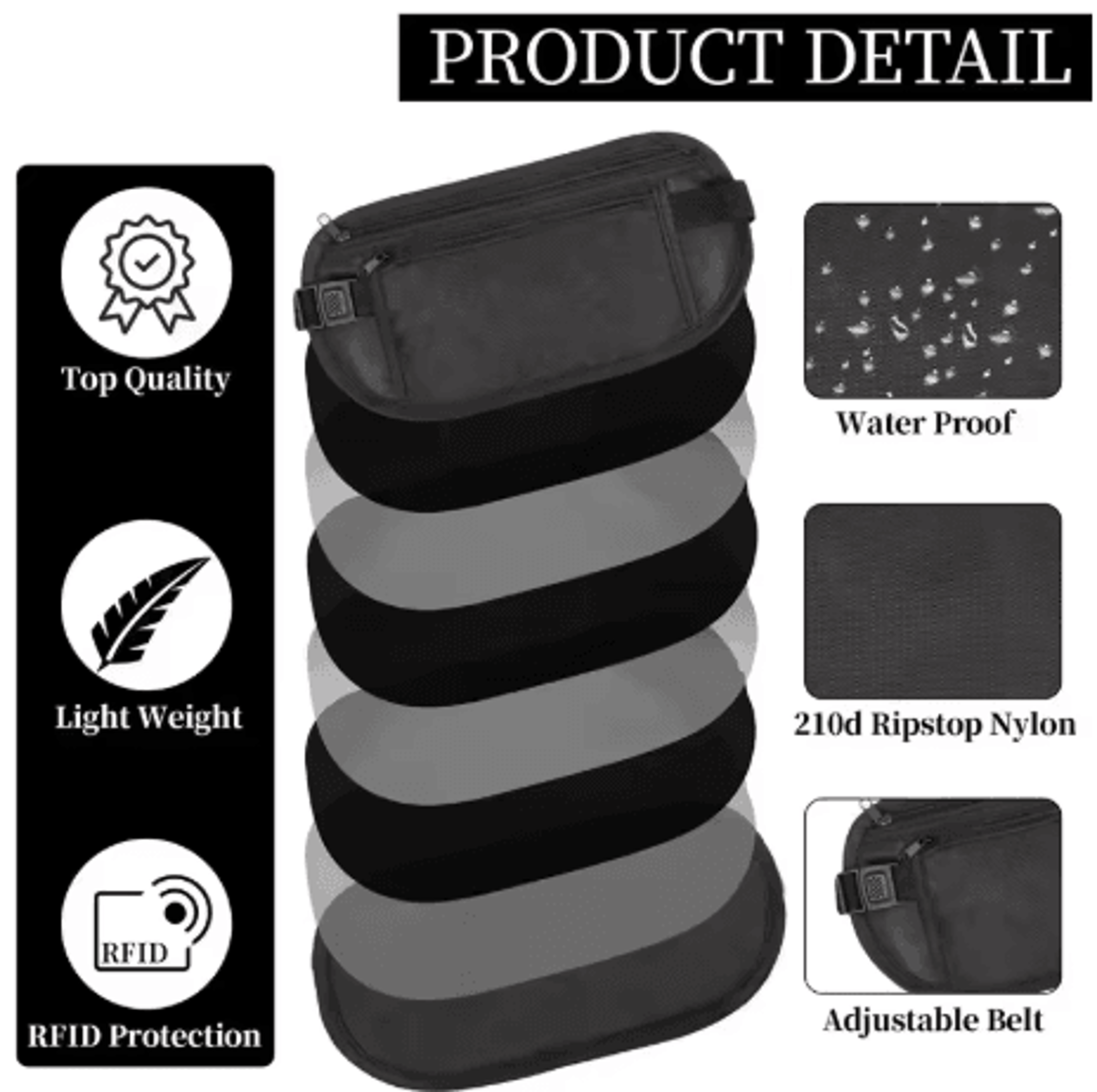 Invisible Running Waist Bag Hidden Travel Money Belt And Security Wallet 6