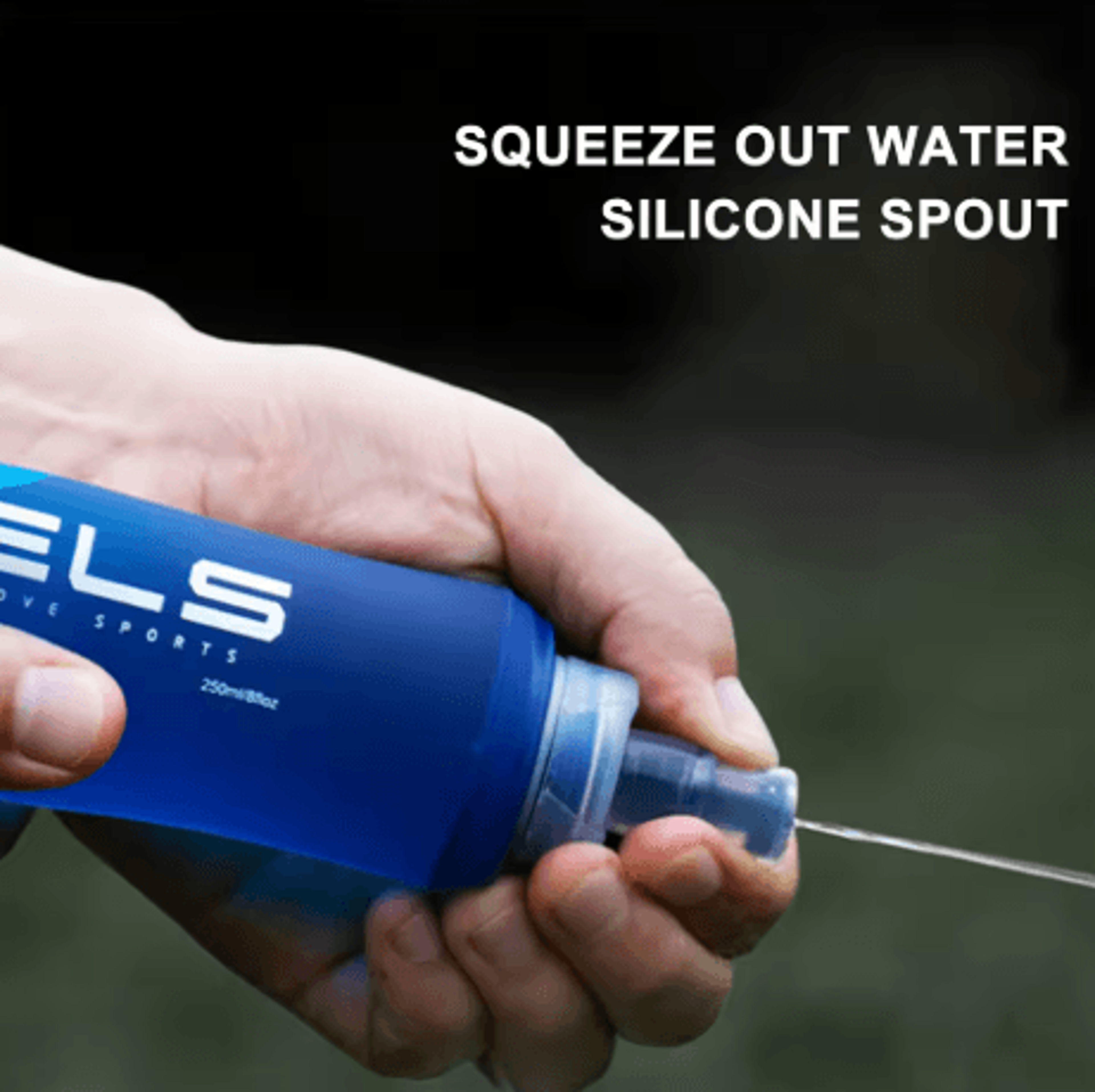 Collapsible Silicone Sports Water Bottle BPA Free Bite Valve Bottle For Running Camping And Travel  10