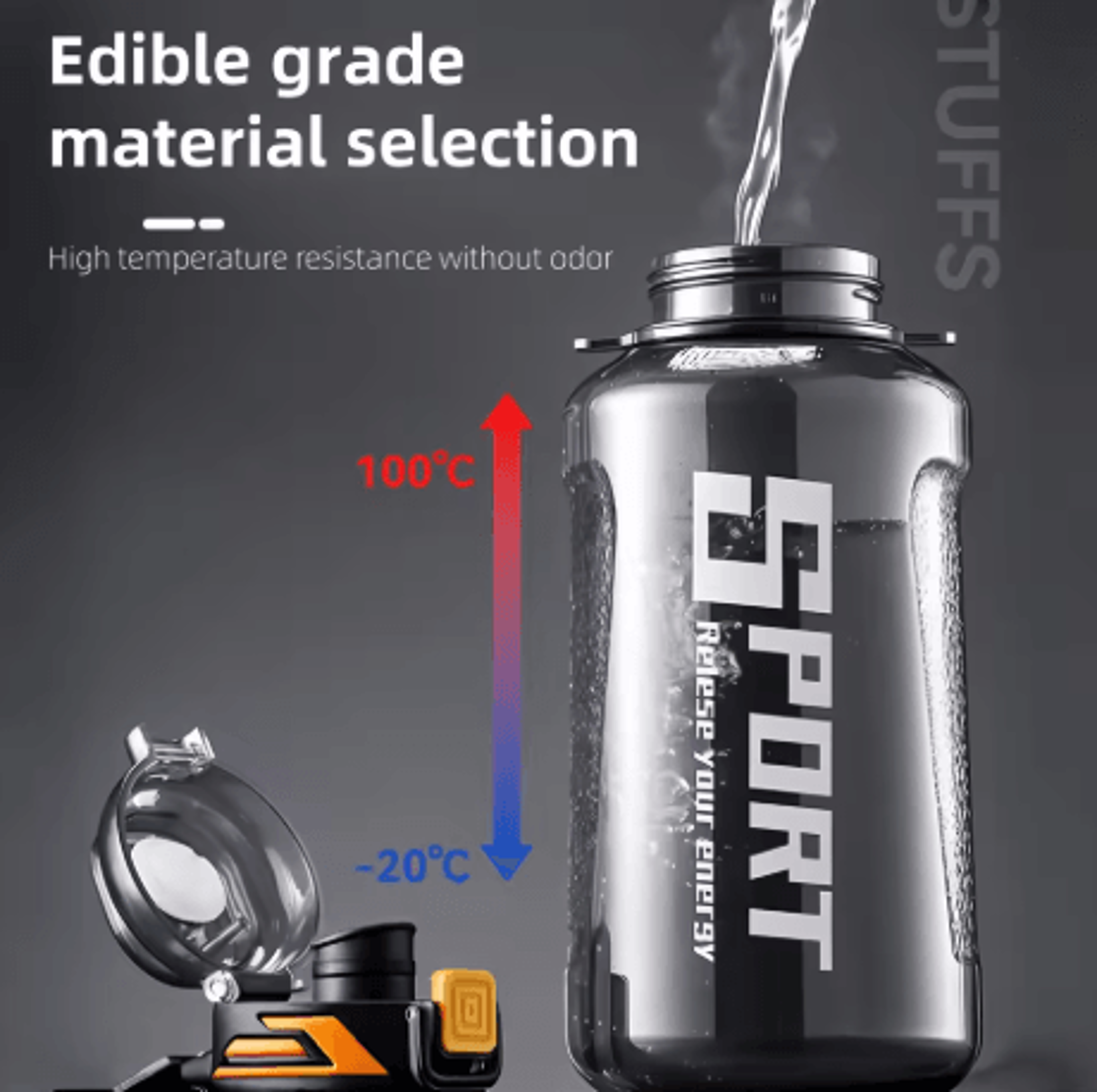 Large Capacity Sports Water Bottle Leakproof Plastic Drinking Bottle For Gym Cycling And Outdoor Tr 11