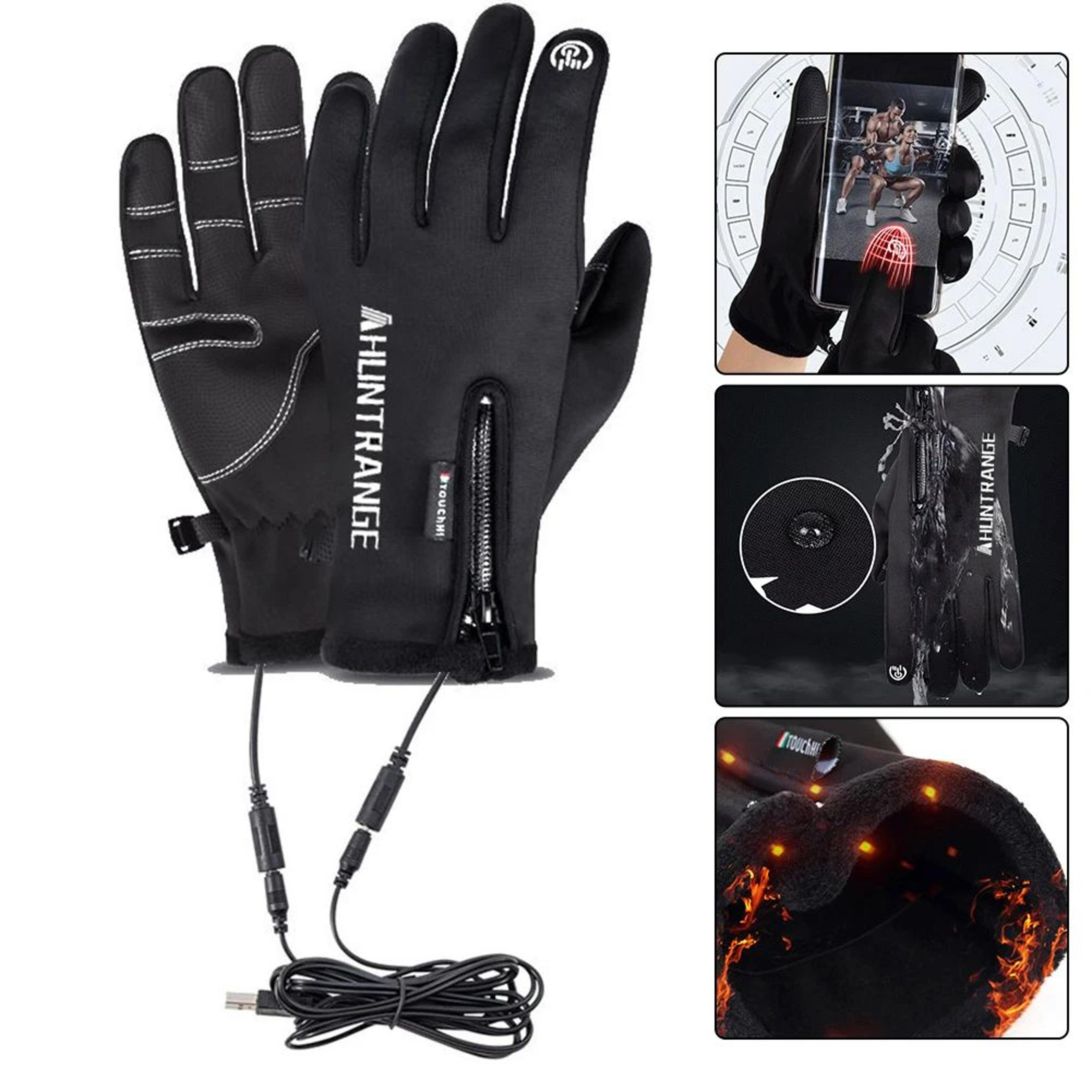 Heated gloves for cold weather protection