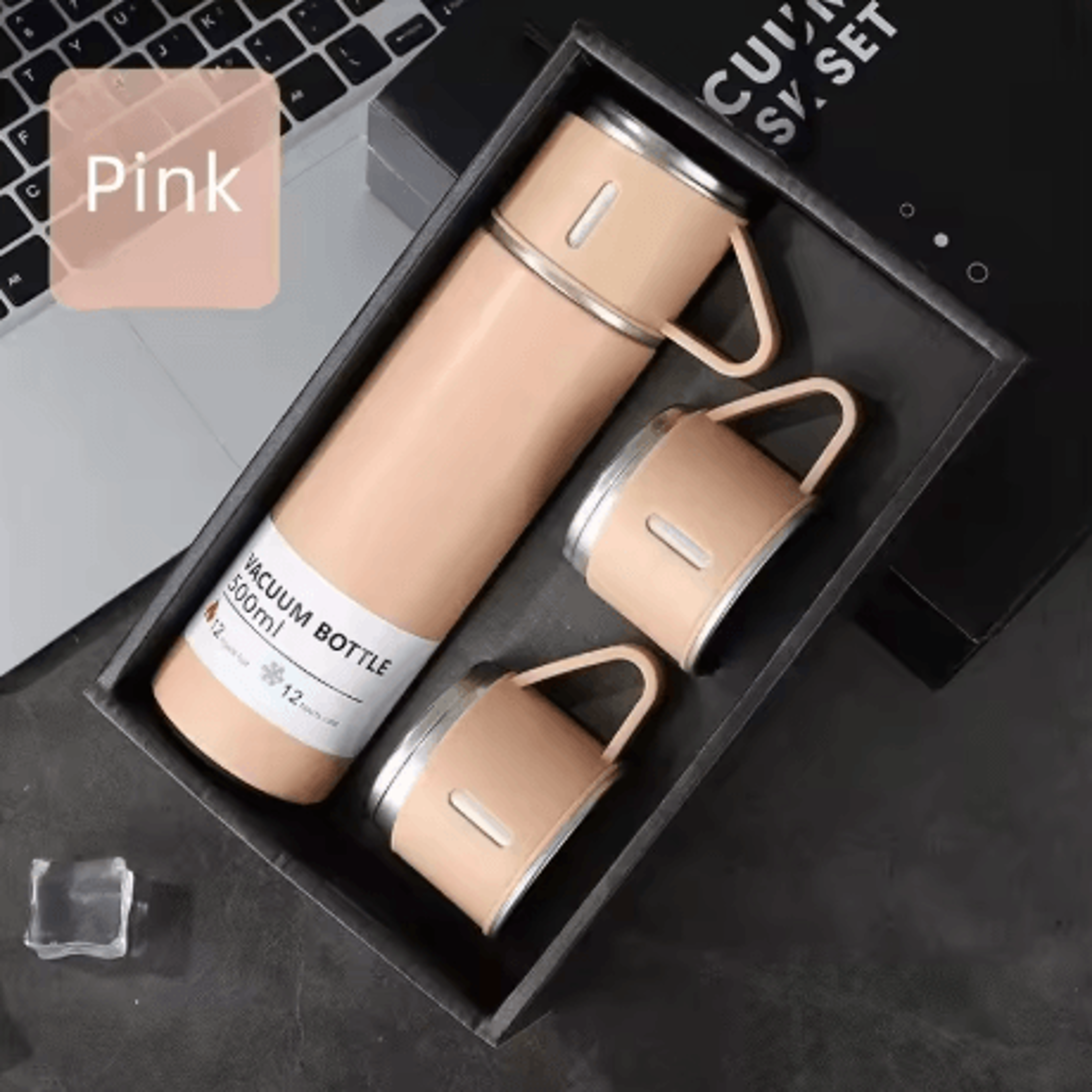 304 Stainless Steel Vacuum Insulated Water Bottle 500ml Business Style Travel Thermal Coffee Mug 3
