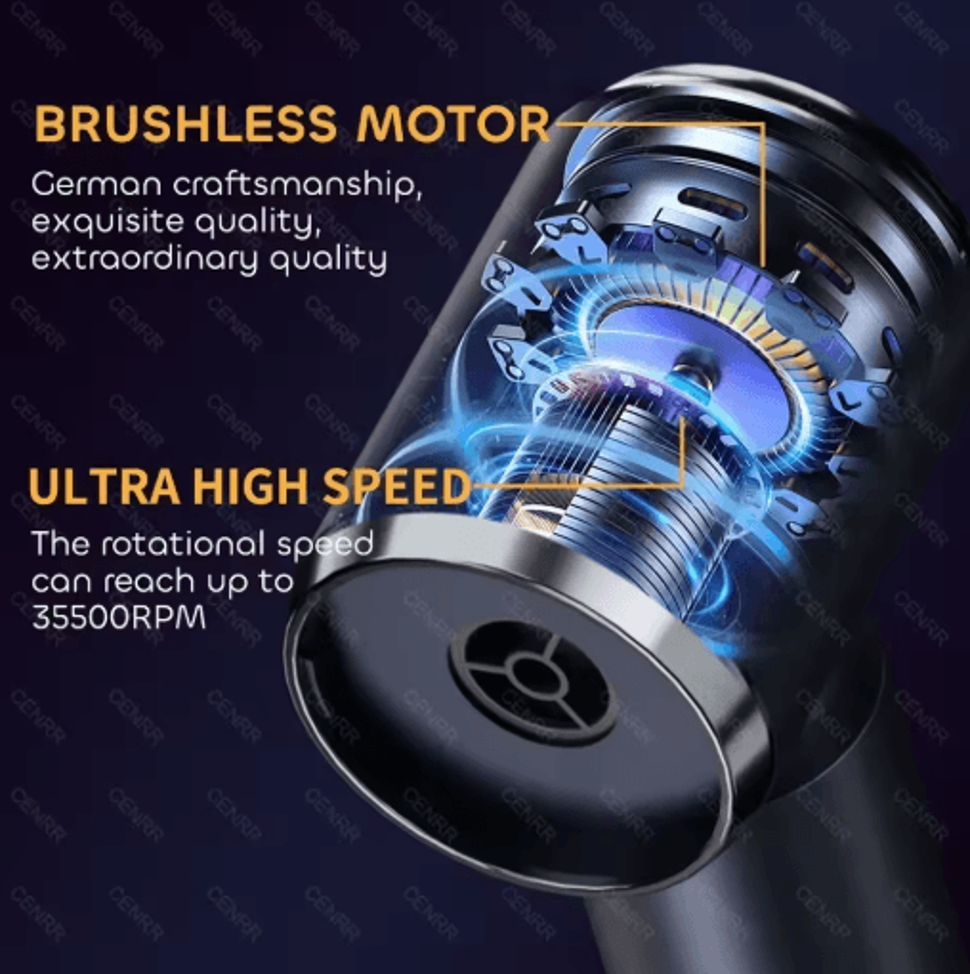 CENRR High Power Cordless Car Vacuum Cleaner Strong Suction Wireless Cleaning Machine 9