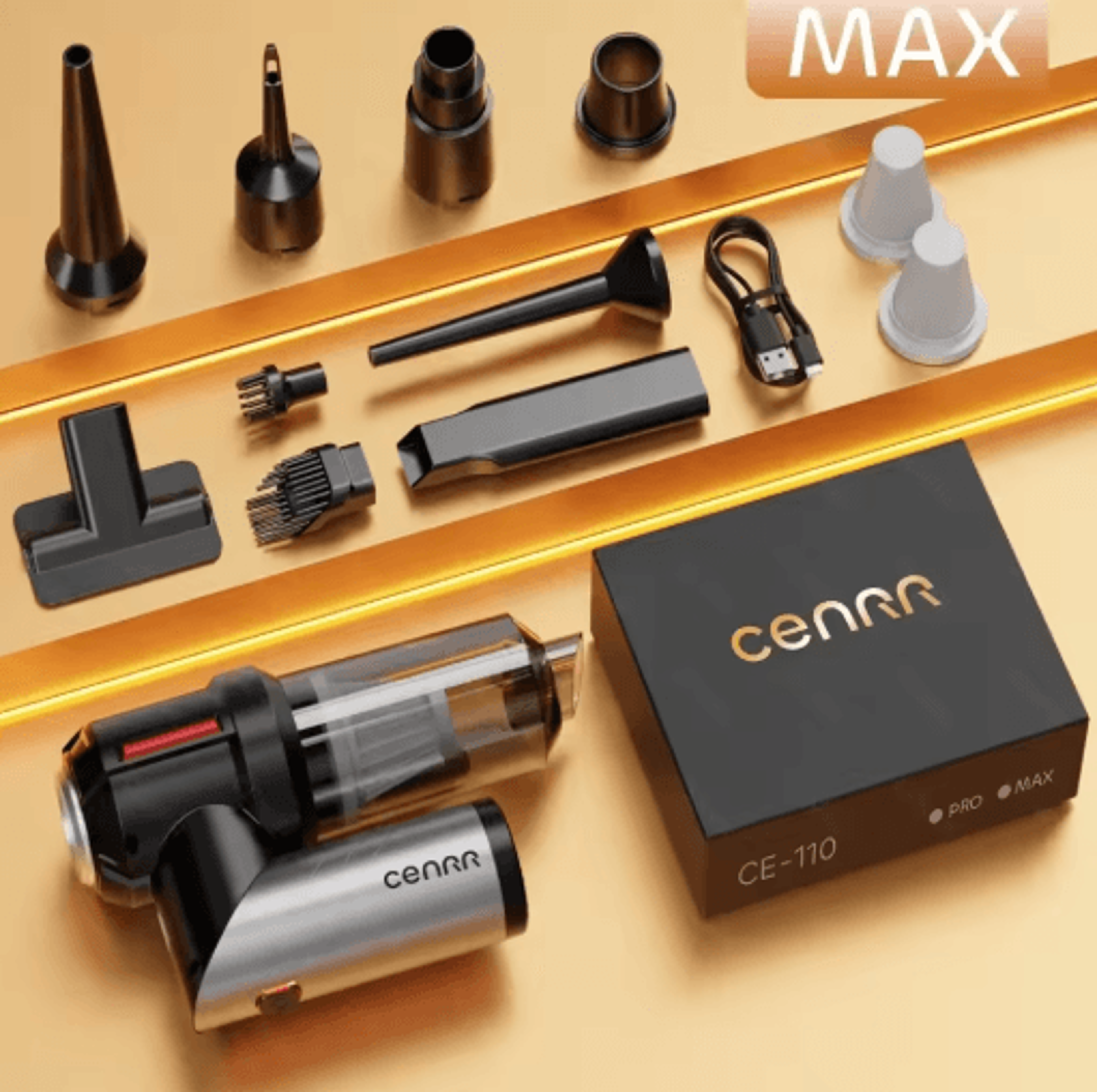 CENRR 998000PA Cordless Car Vacuum Cleaner Portable Handheld Wireless Vacuum With Strong Suction 5