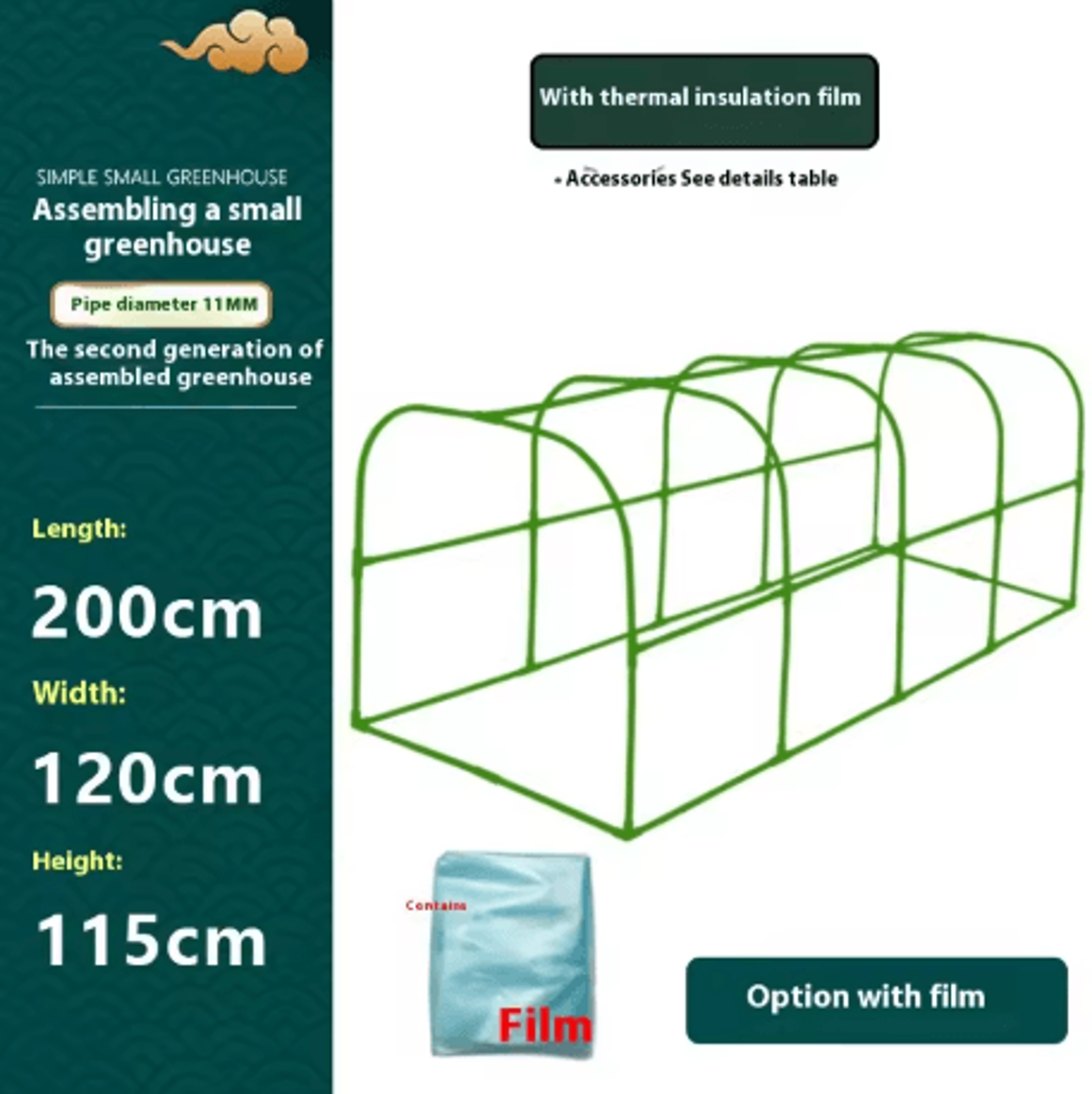 Winter Plant Protection Greenhouse Square Insulated Warm Shed For Balcony And Courtyard Vegetables 3