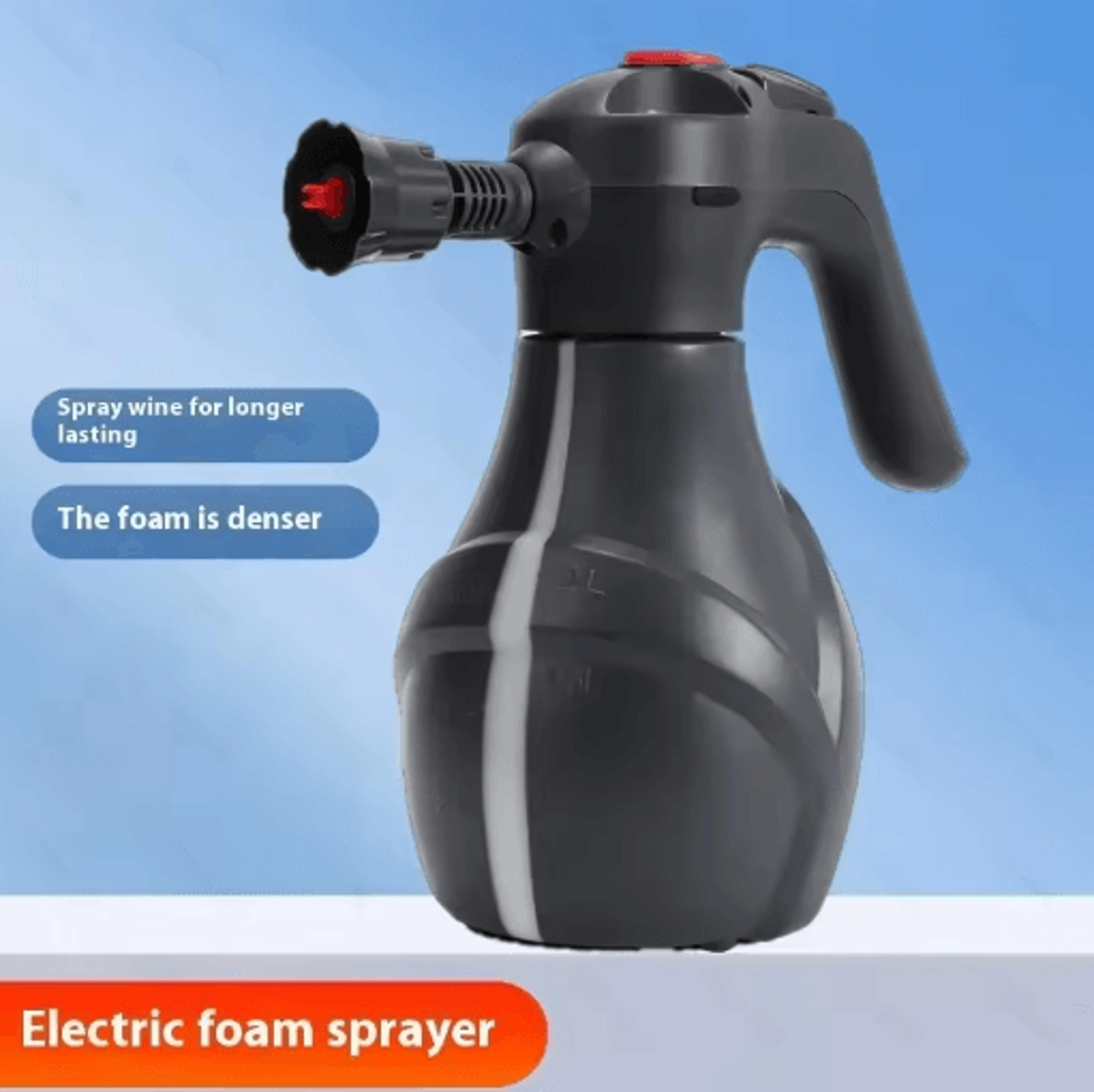 CENRR Electric Foam Sprayer Professional 2L Handheld Snow Foam Cannon With Pressure Relief Valve 4