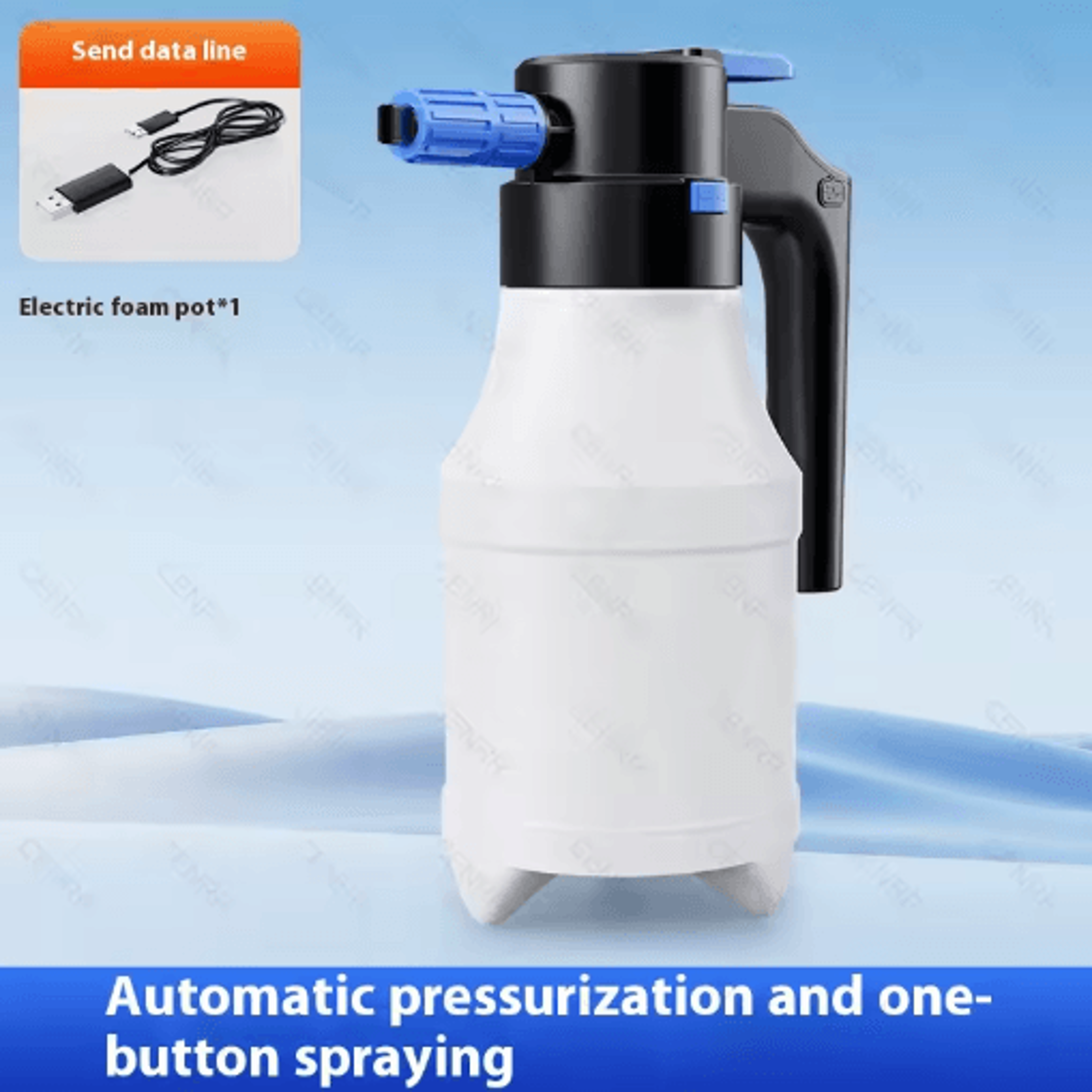CENRR Electric Foam Sprayer Professional 2L Handheld Snow Foam Cannon With Pressure Relief Valve 5