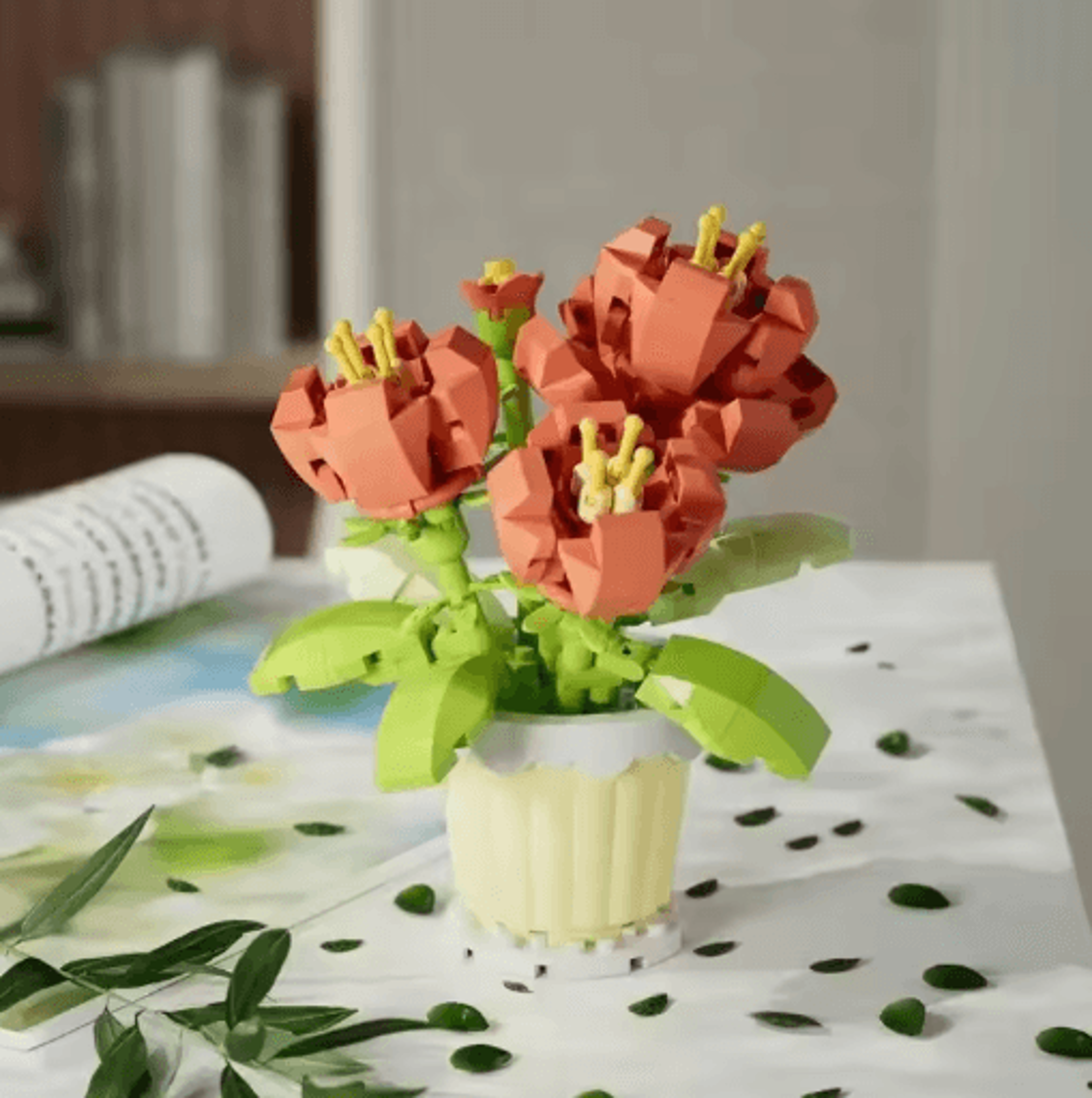 DIY Eternal Flower Building Blocks  Creative Assembling Toy For Kids  Decorative Gifts 5