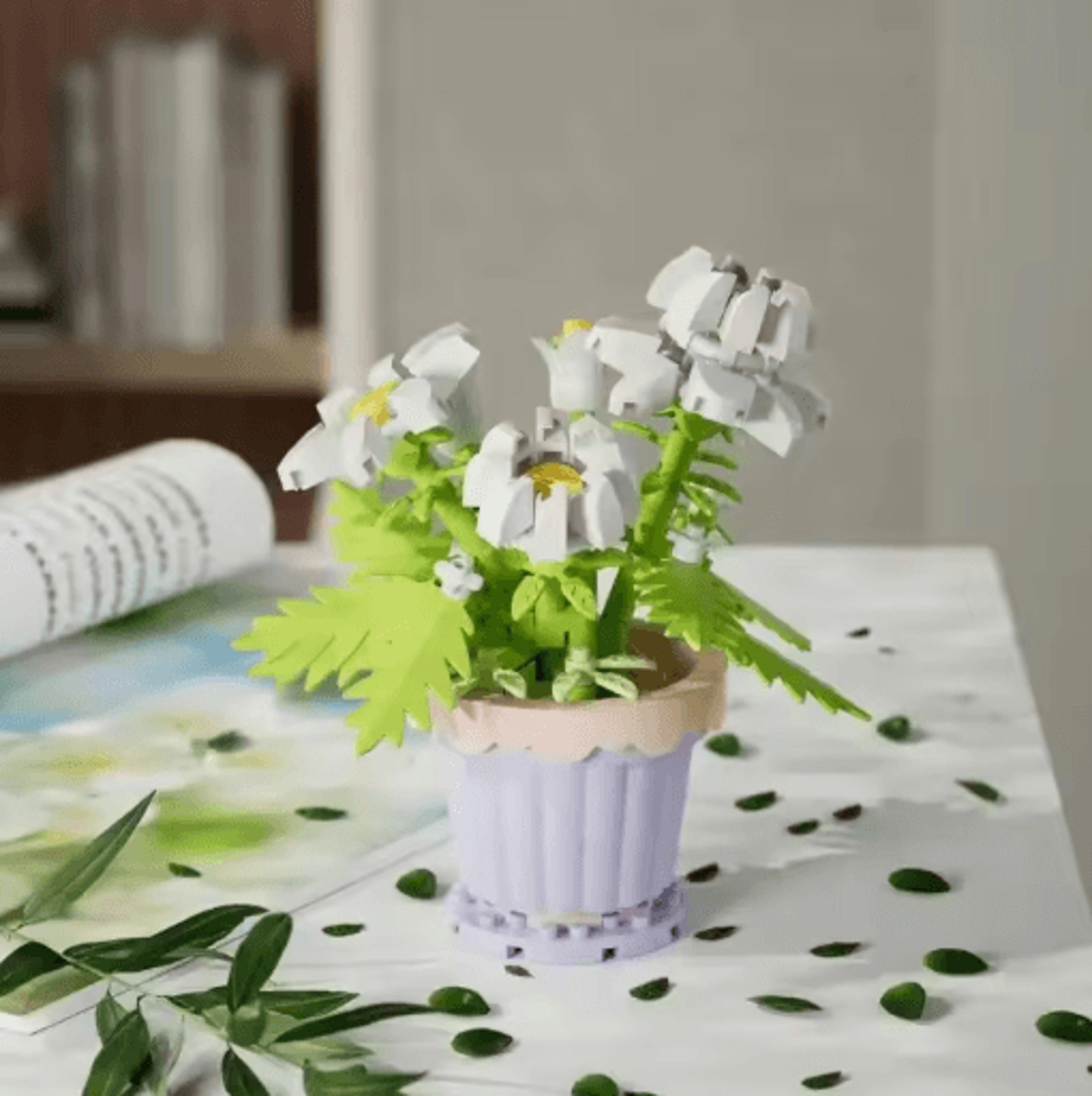 DIY Eternal Flower Building Blocks  Creative Assembling Toy For Kids  Decorative Gifts 8