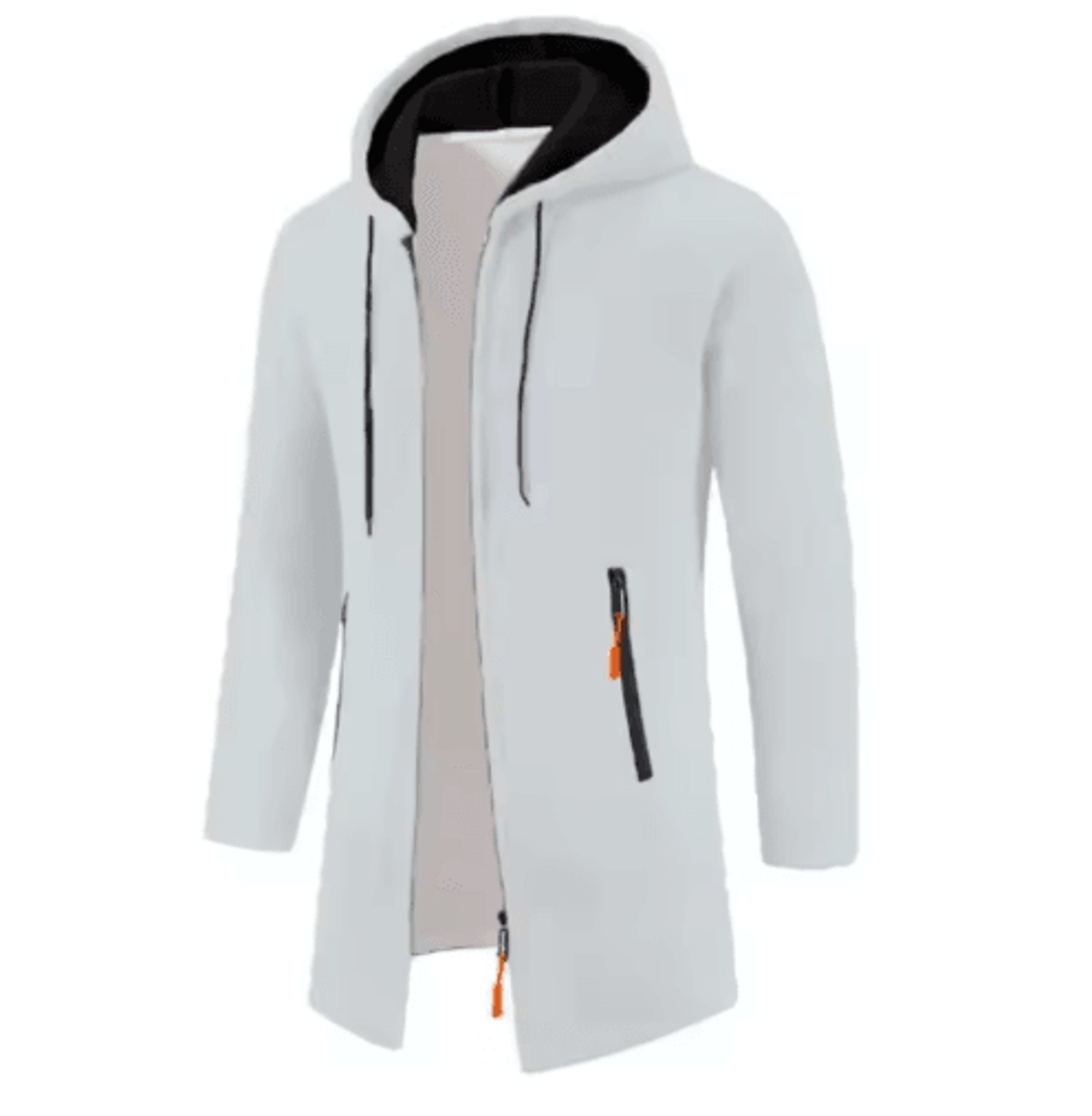 Mens Oversized Hooded Zip Up Sweatshirt Long Sleeve Solid Color Streetwear Hoodie Jacket For Autumn 1