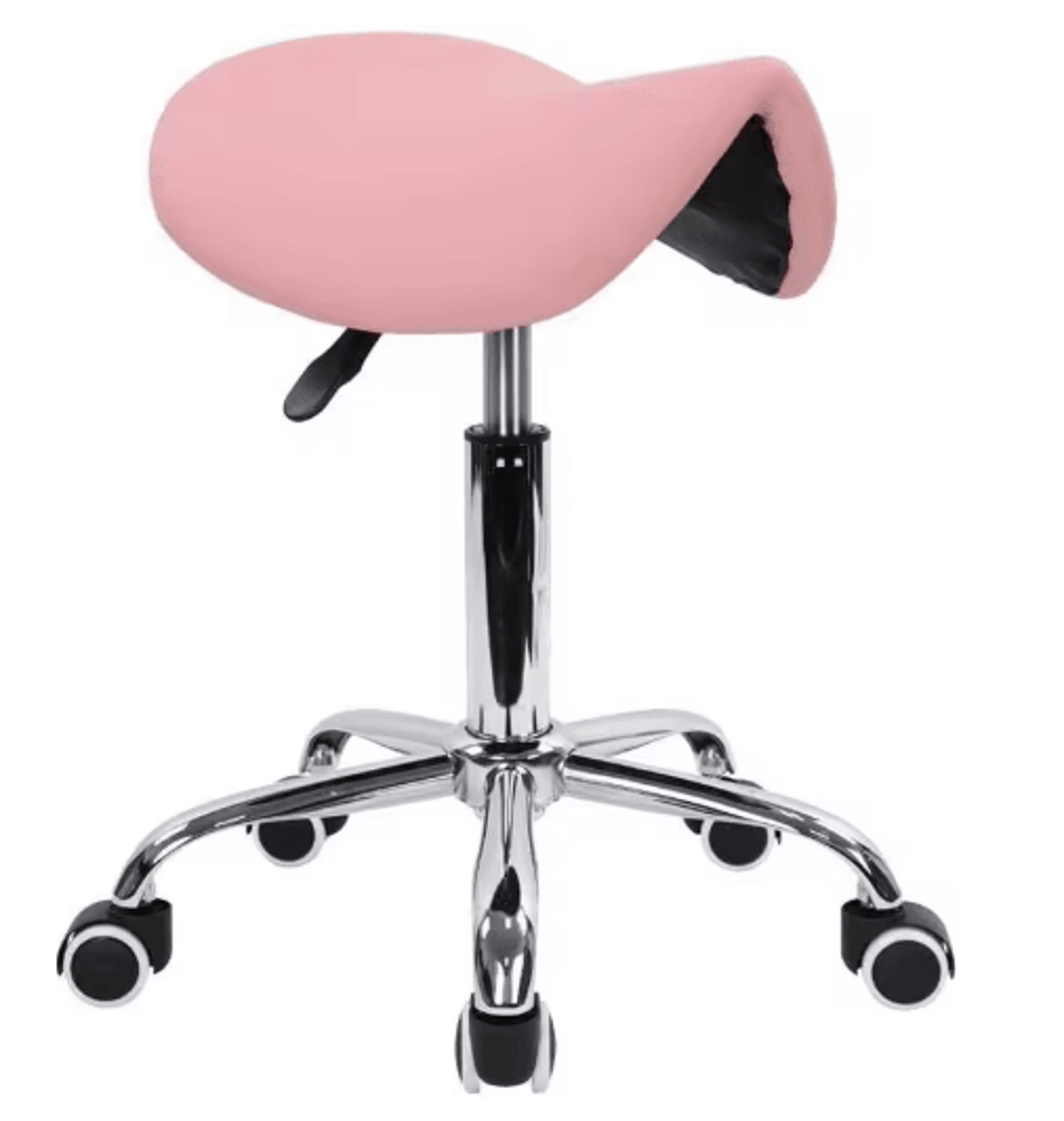 Foot Saddle Stool Cosmetology Shop Technician Spinning Lift Saddle Stool Dental Stool With Backrest 0