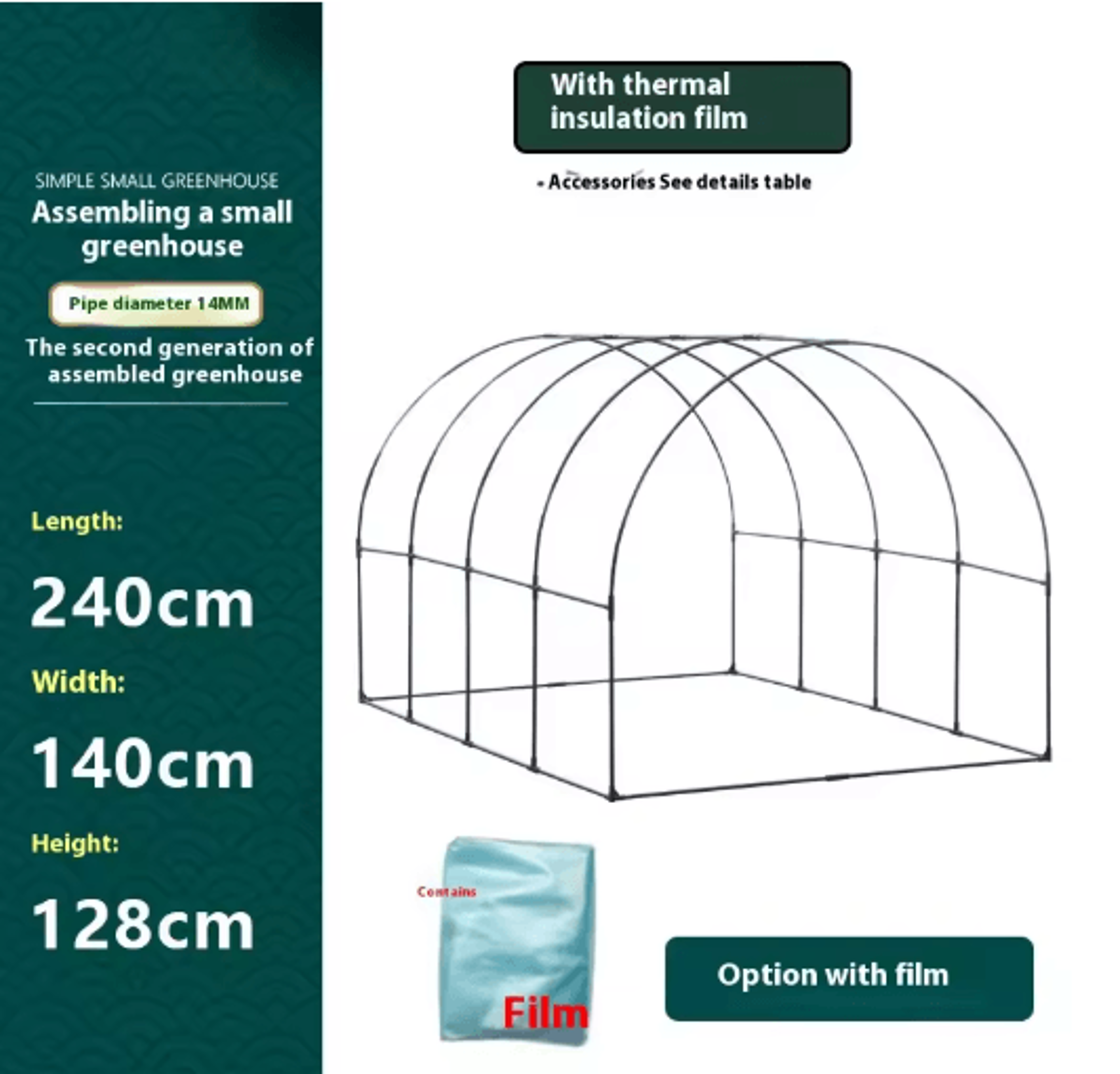 Arched Outdoor Greenhouse Winter Warm Insulated Plant House For Balcony Courtyard And Vegetable Fro 2