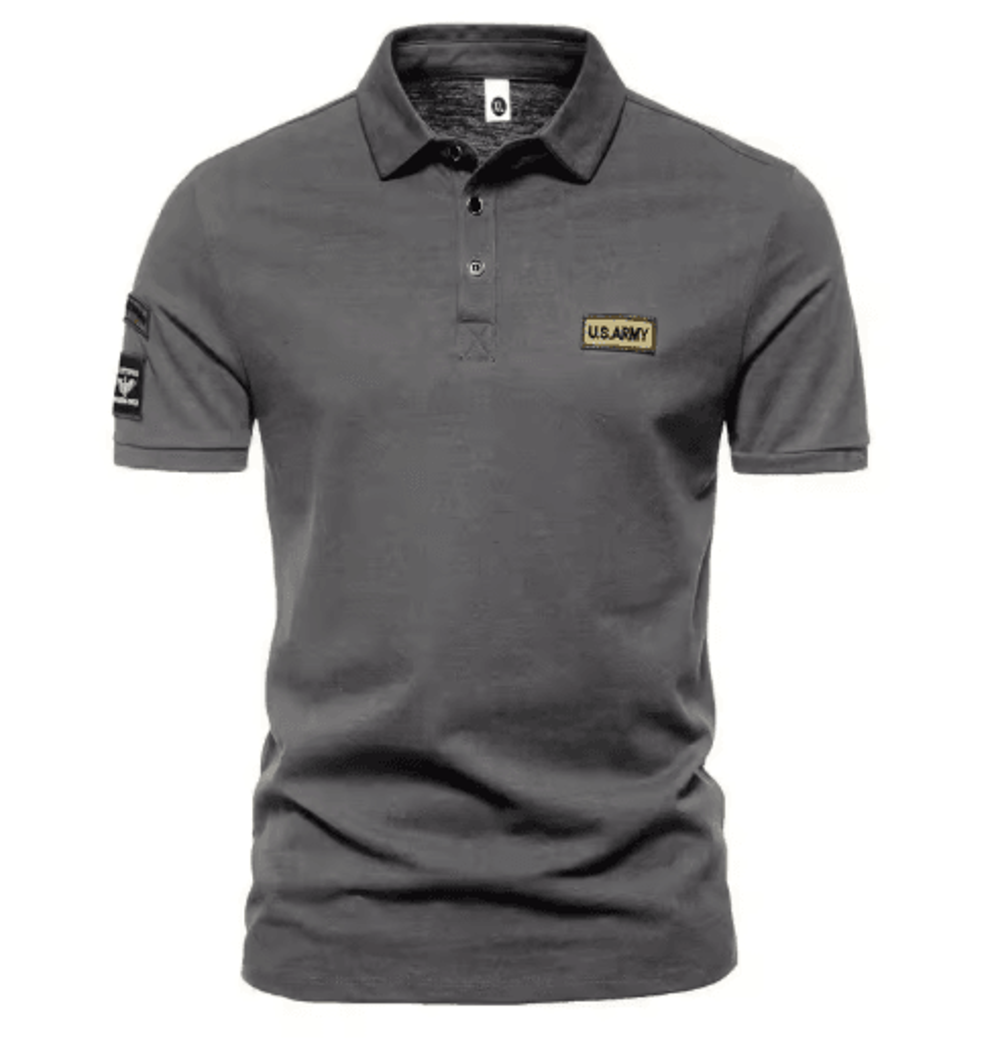 Mens Summer Short Sleeve Embroidered Polo Shirt Lightweight Breathable Solid Color T Shirt 1