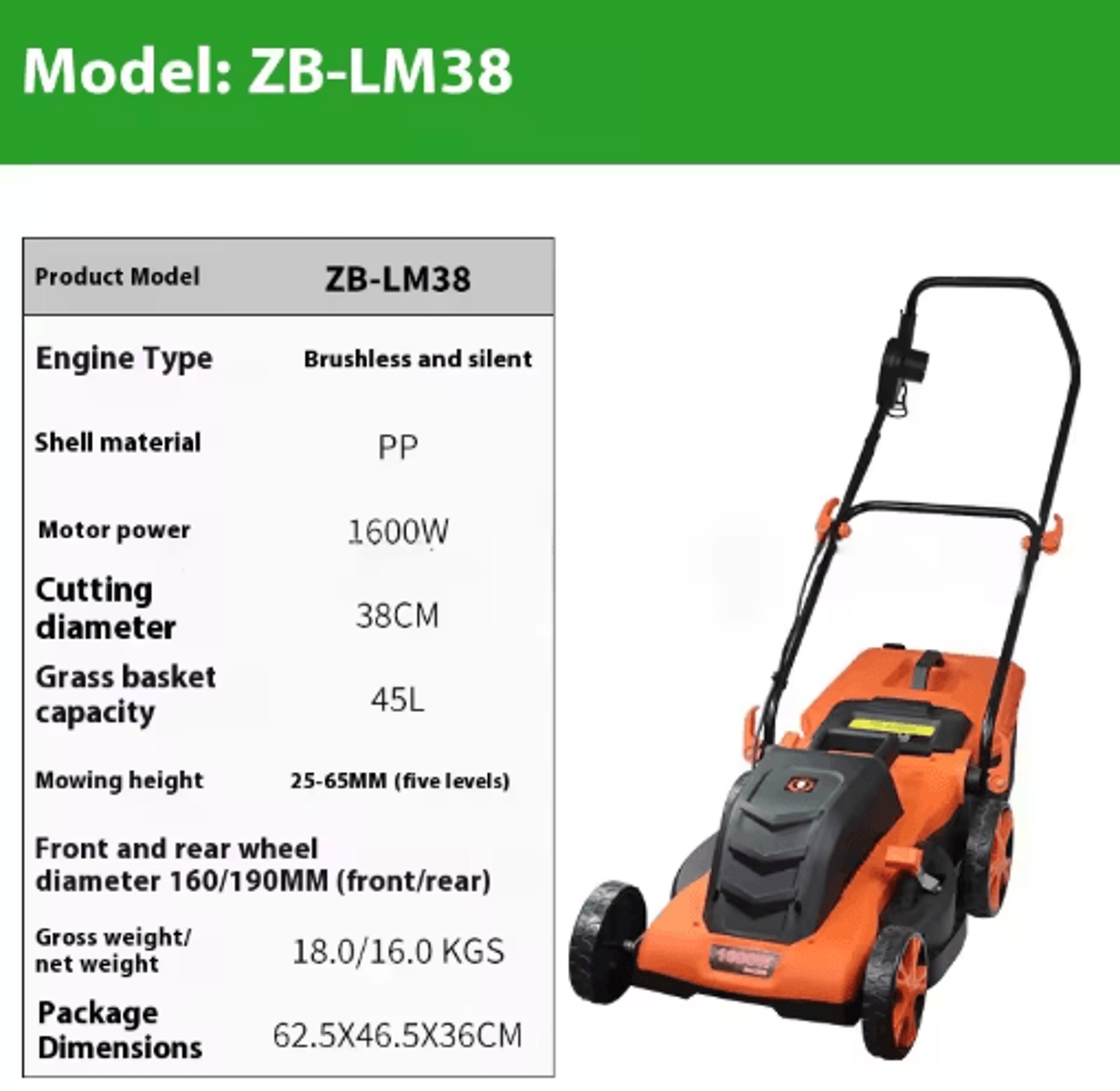 High Power Lithium Battery Electric Lawn Mower Silent Hand Pushed Grass Trimmer For Garden And Cour 1