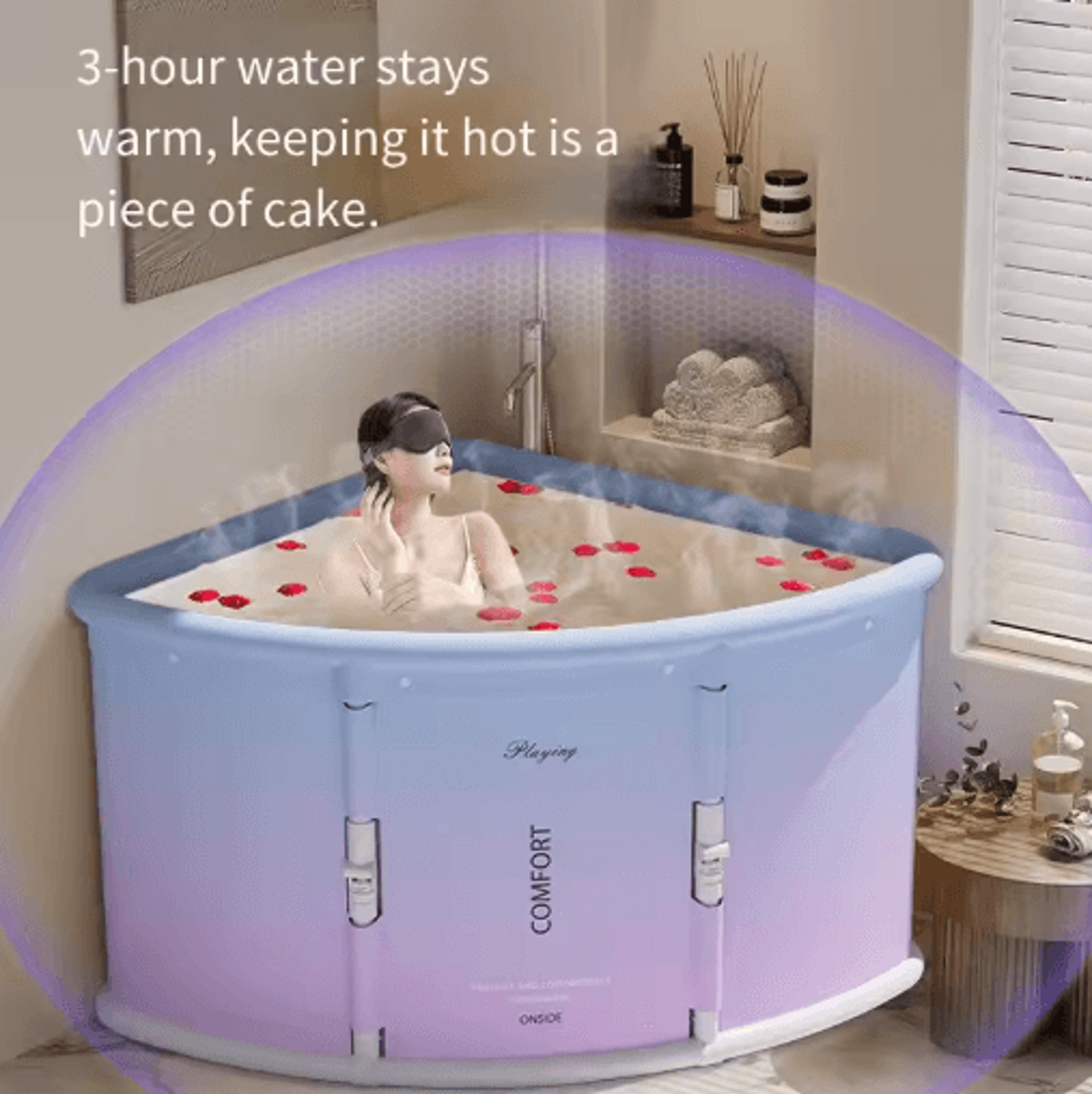 Portable One Second Foldable Bathtub Installation Free Triangle Bath Bucket For Adults And Kids 1