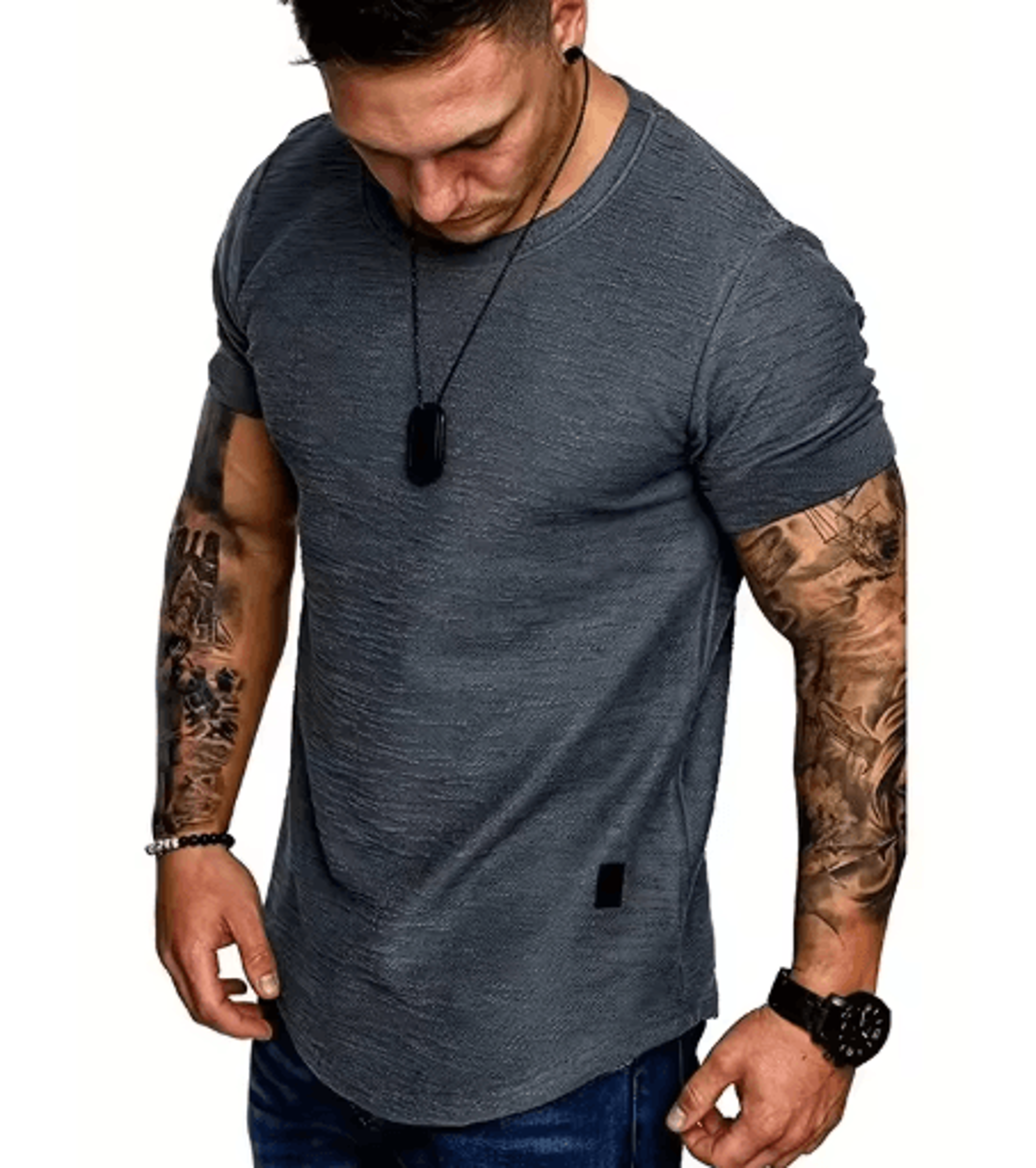 Mens Short Sleeve Crew Neck T Shirt Lightweight Casual And Active Wear 3