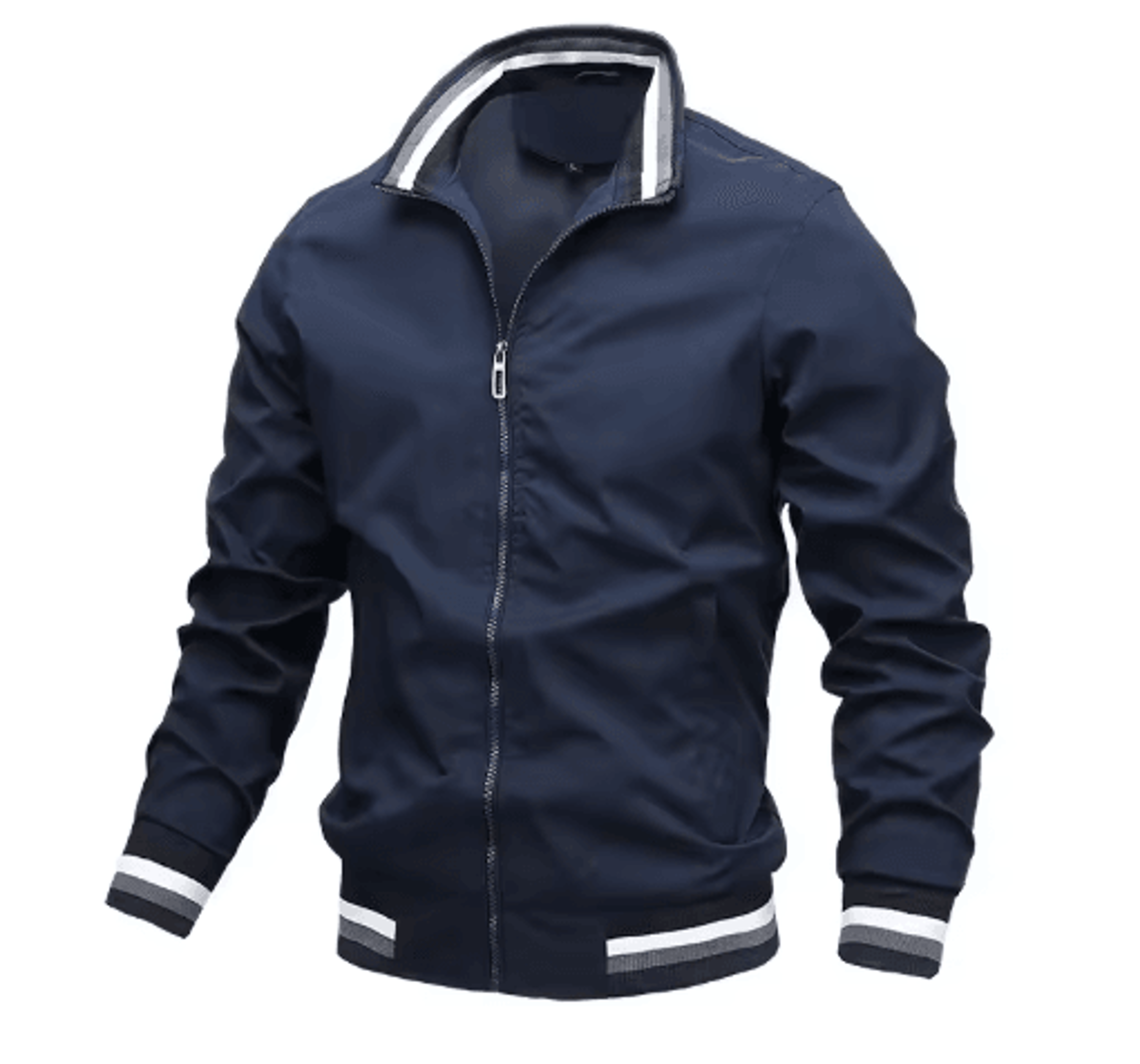 Mens Stand Collar Zipper Jacket Waterproof Outdoor Windbreaker Bomber Coat 4