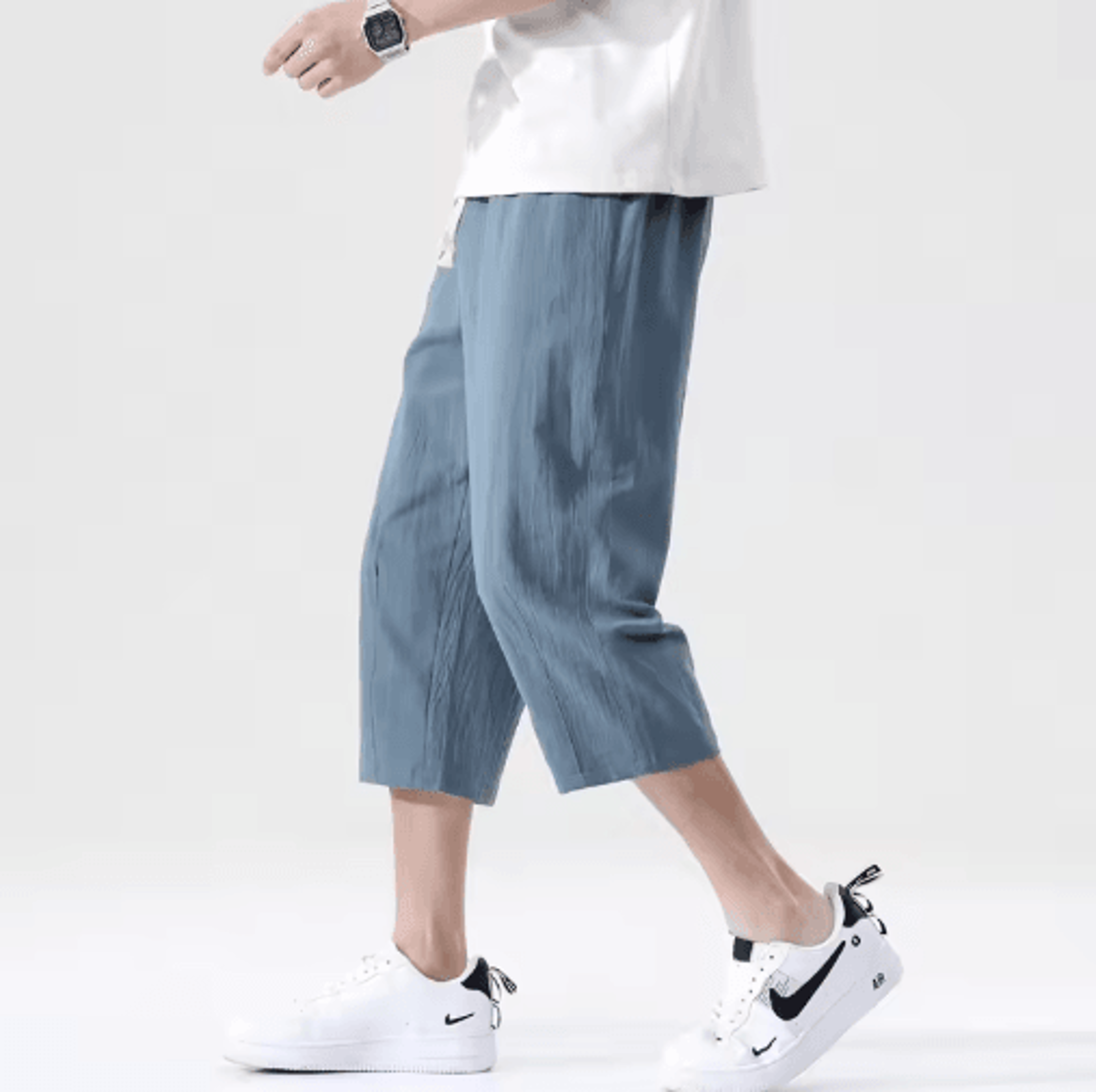Mens Summer Linen Cotton Shorts Lightweight Casual Straight Shorts For Gym And Beach 4