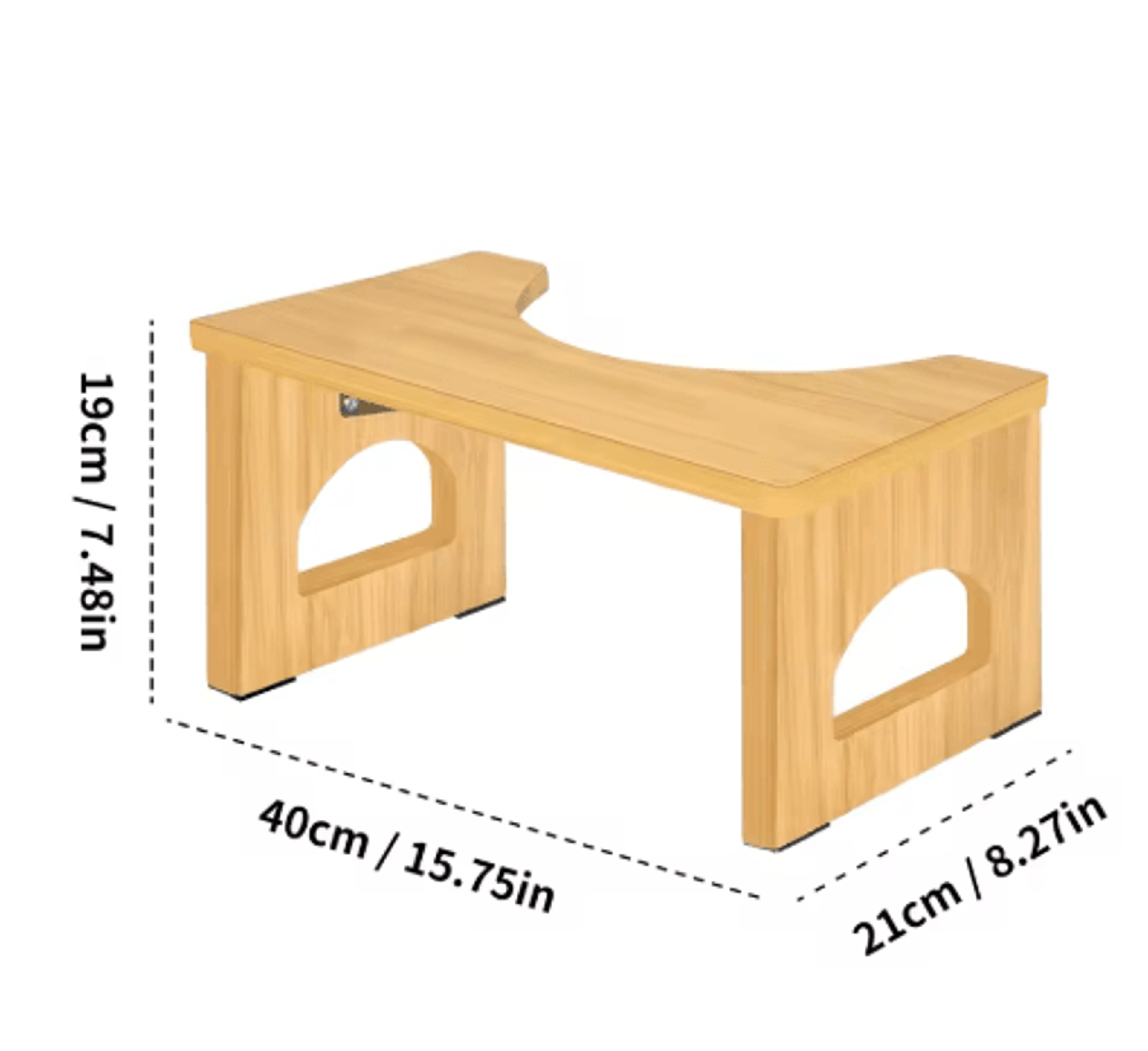 Folding Bamboo Toilet Stool Non Slip Space Saving Bathroom Stool For Kids And Adults 1