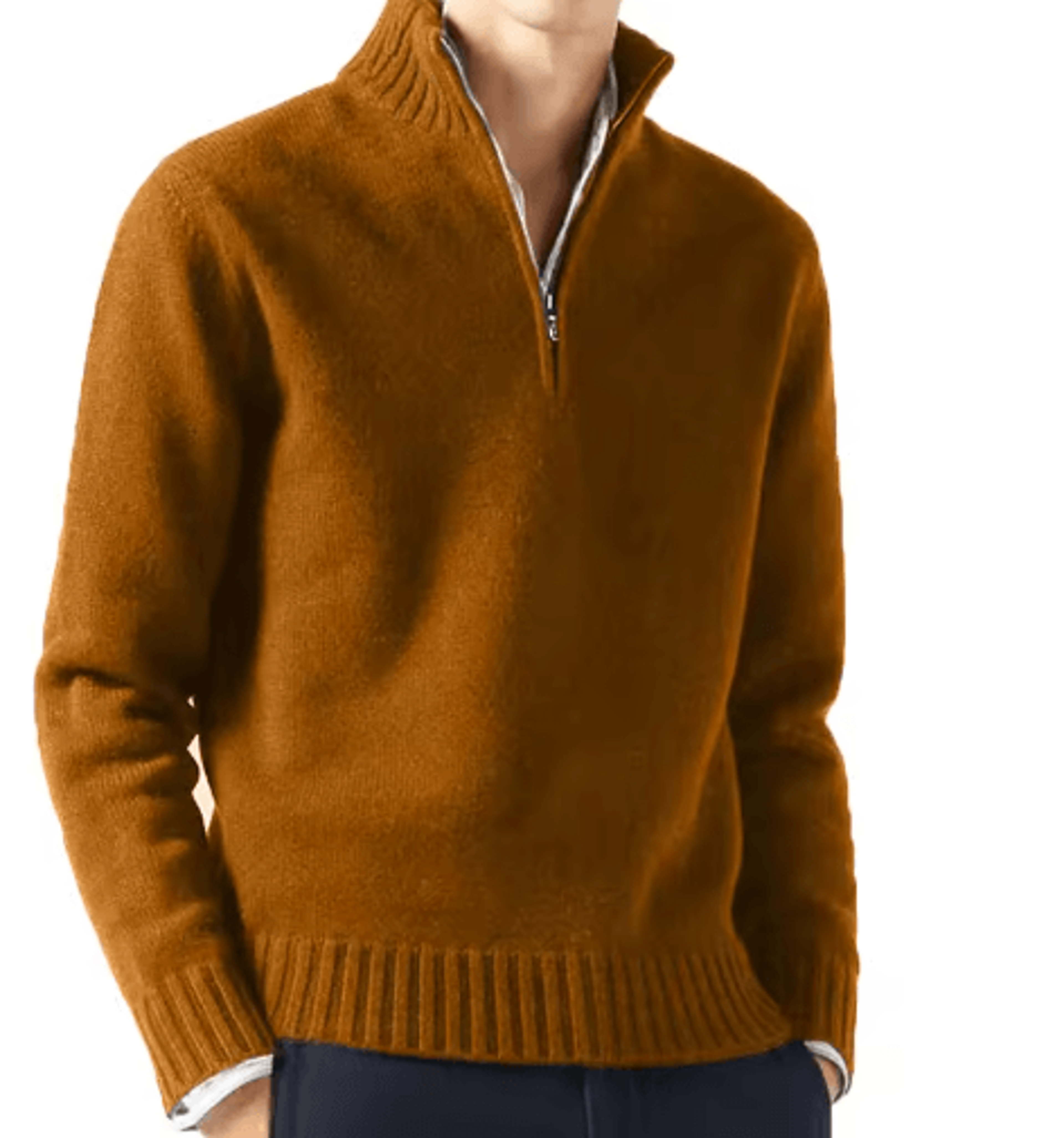Mens Autumn Turtleneck Sweater Solid Color Knitted Pullover For Casual Daily Wear 7