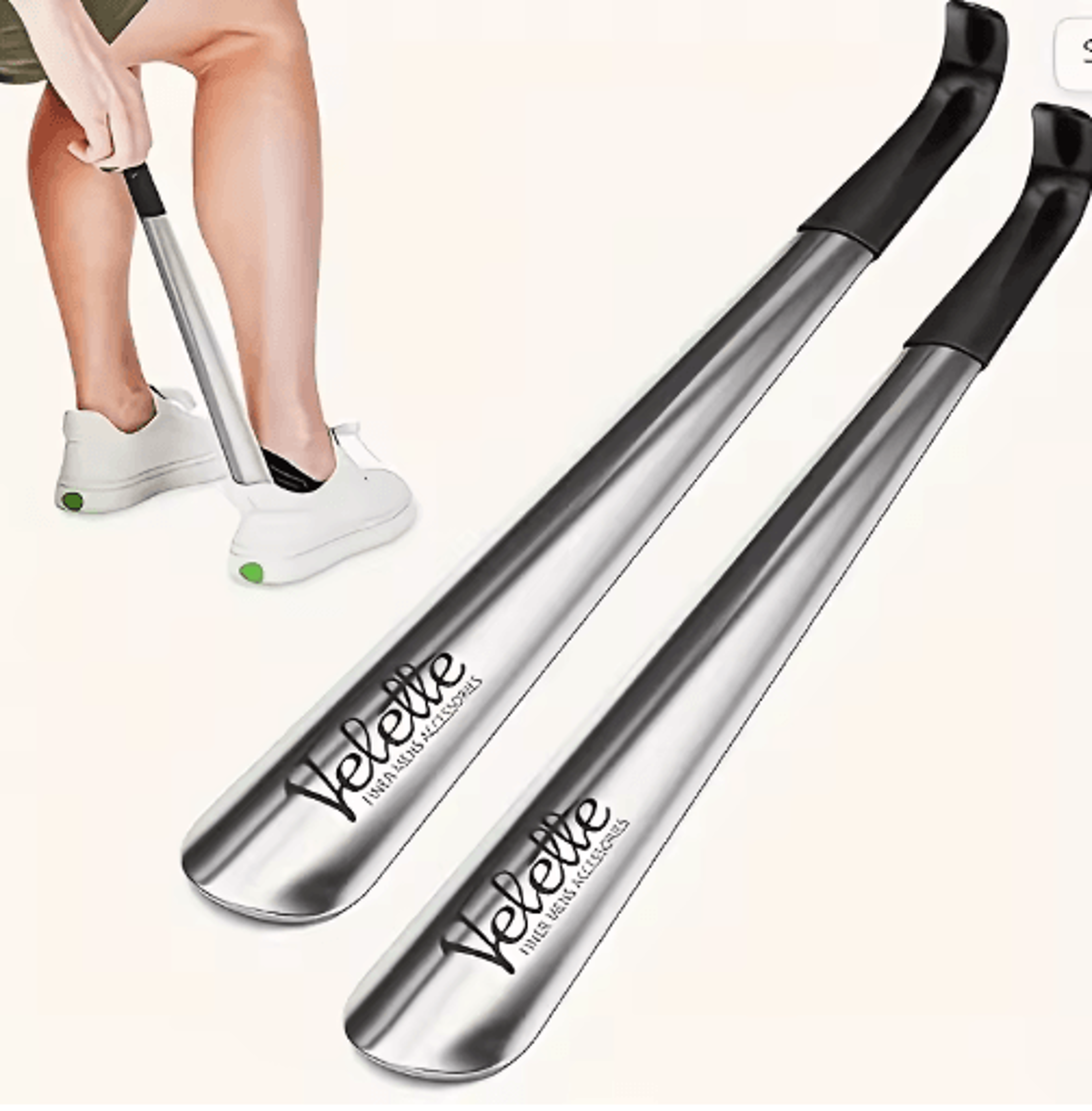 Long Handle Stainless Steel Shoehorn Ergonomic Easy Grip Shoe Horn For Seniors 4
