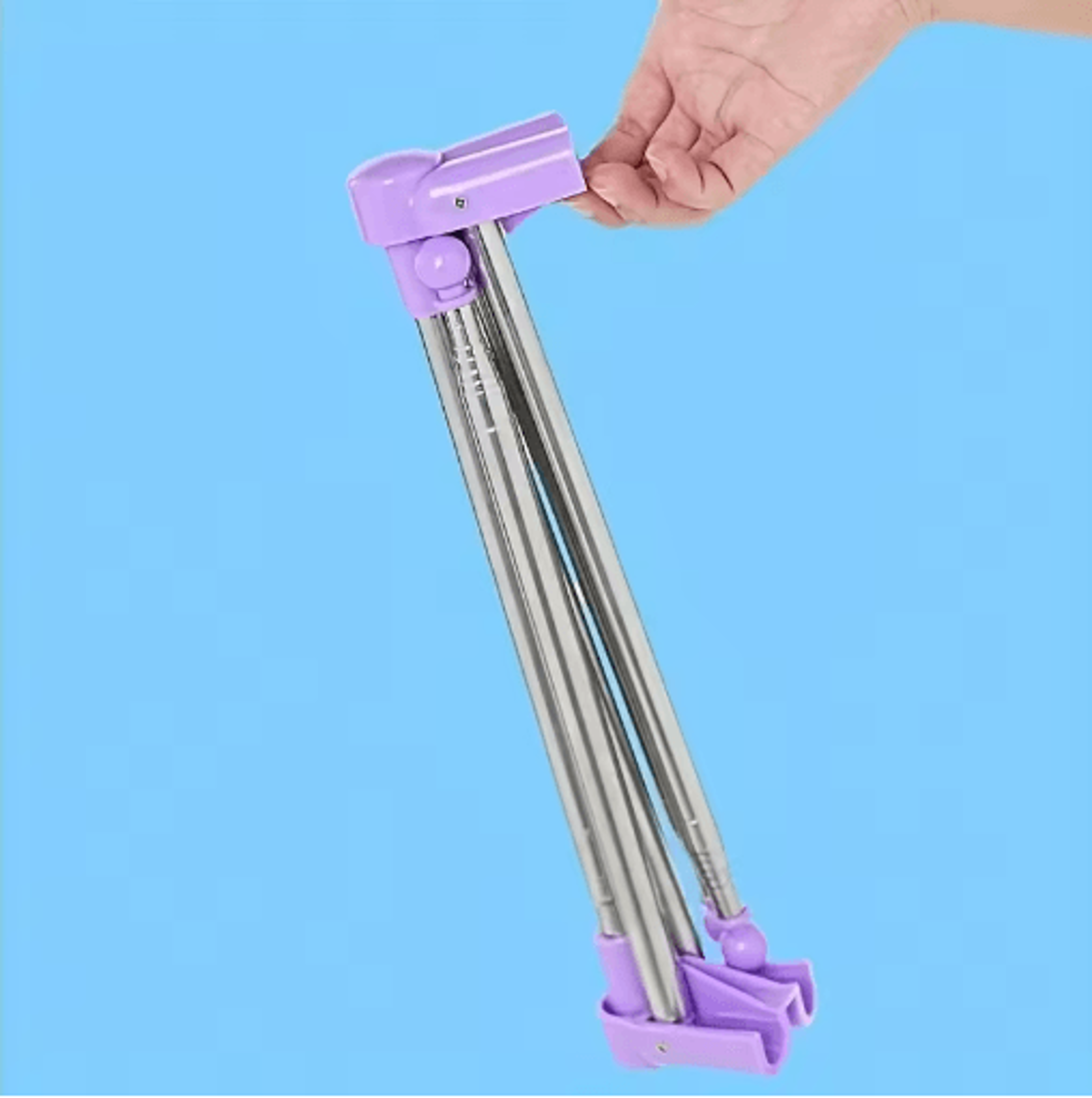 Portable Foldable Clothes Hanger Rack Extendable Metal Drying Rack For Home Travel And Camping 3